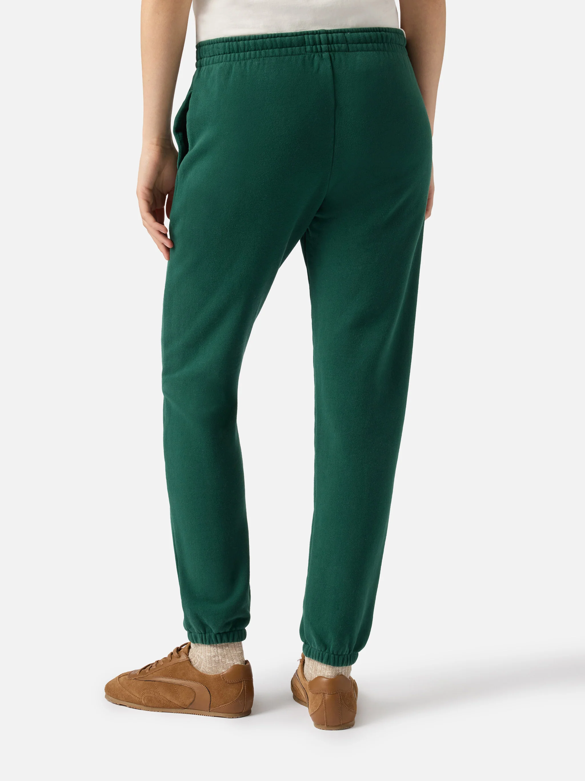 British green Odalys cotton fleece jogger pants - Image 4