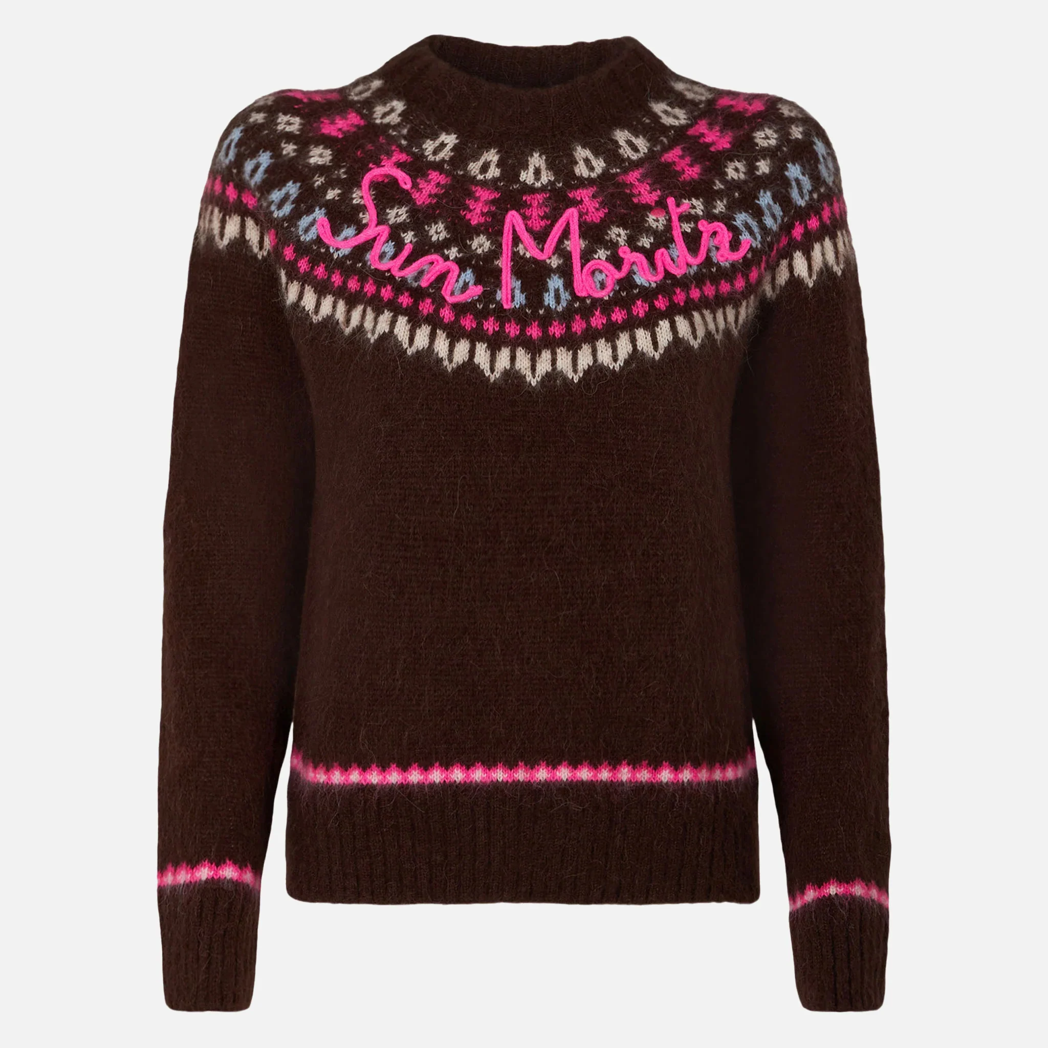 New Queen Nordic brown jacquard knit sweater - Image 3