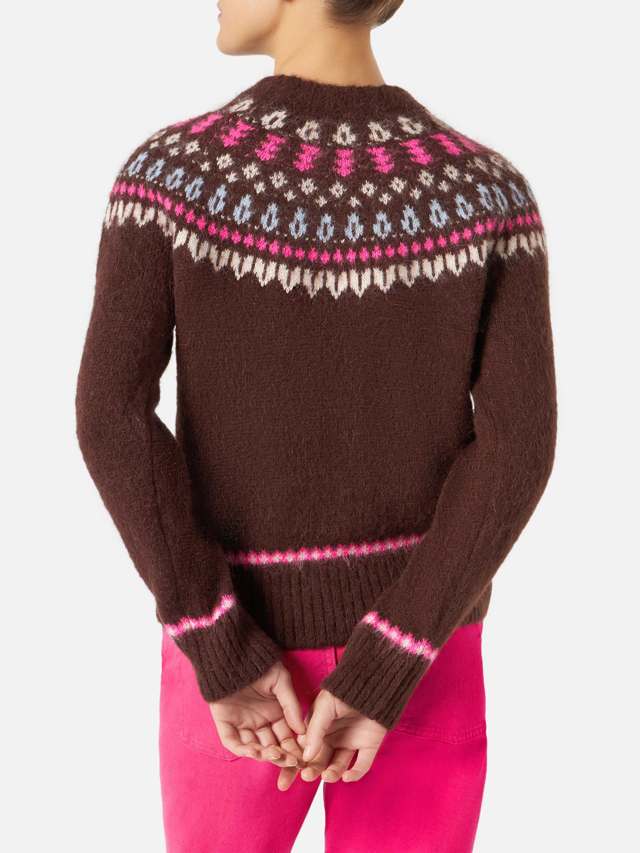 New Queen Nordic brown jacquard knit sweater - Image 4