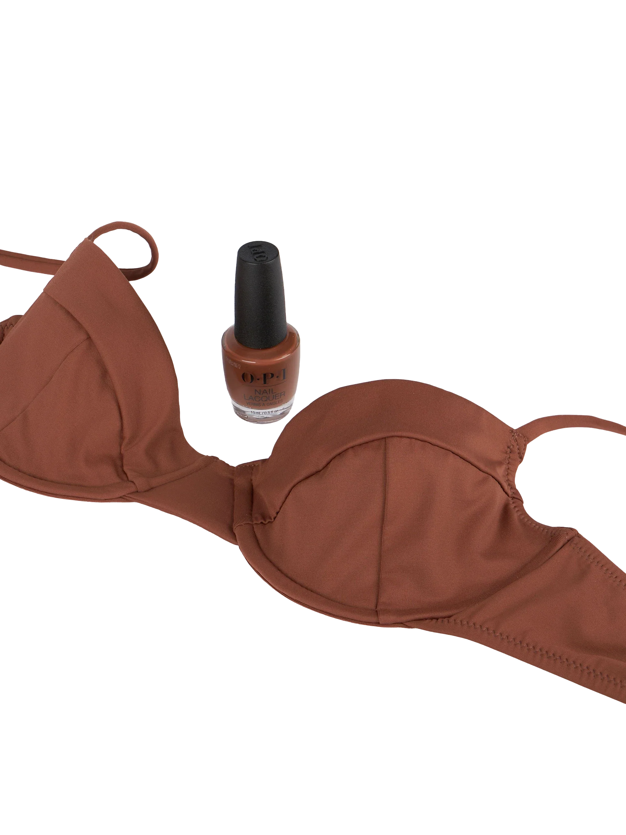 Bea brown underwired bralette bikini top - Image 2