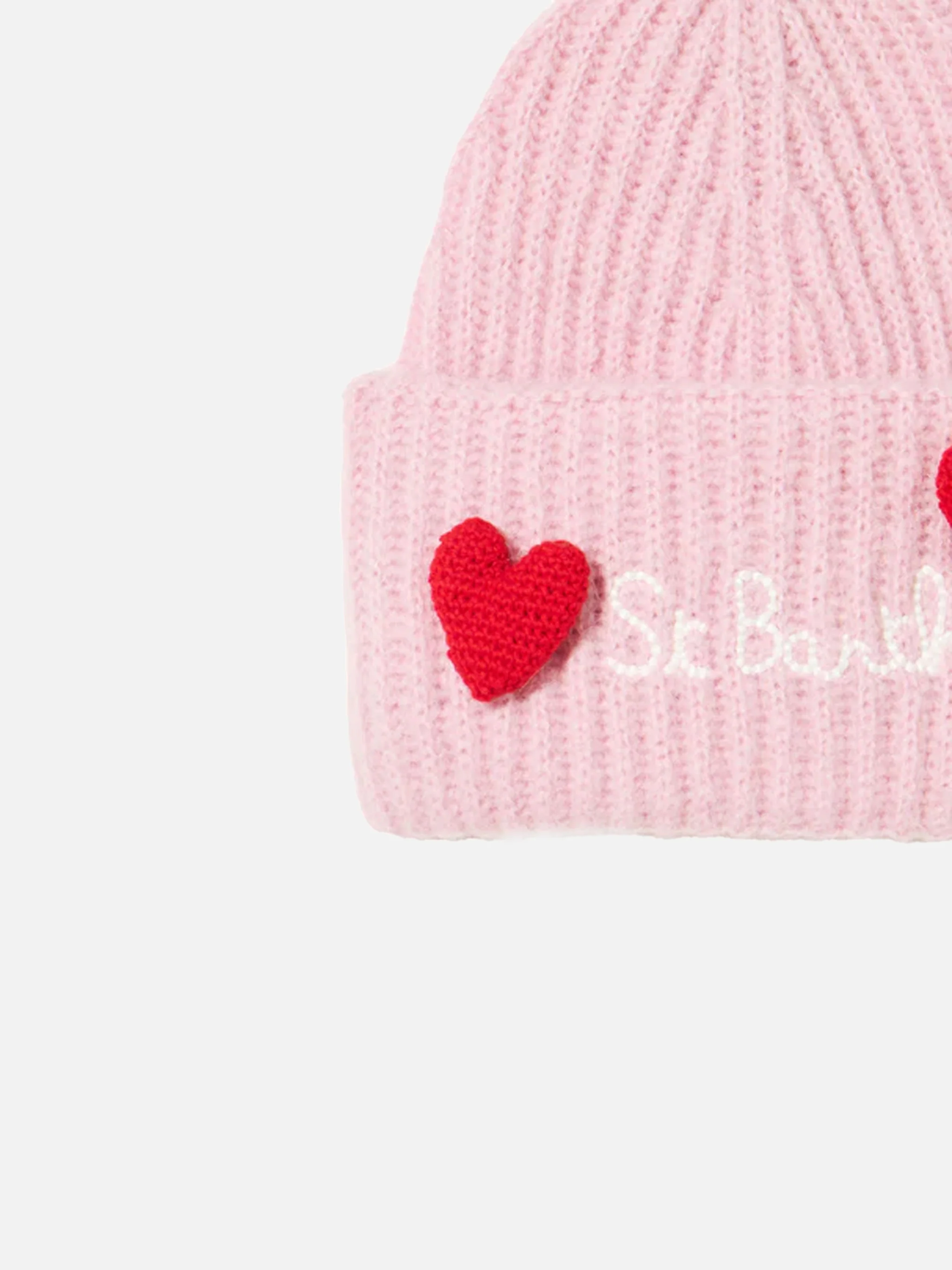 Wengen Soft beanie with hearts appliqués - Image 2