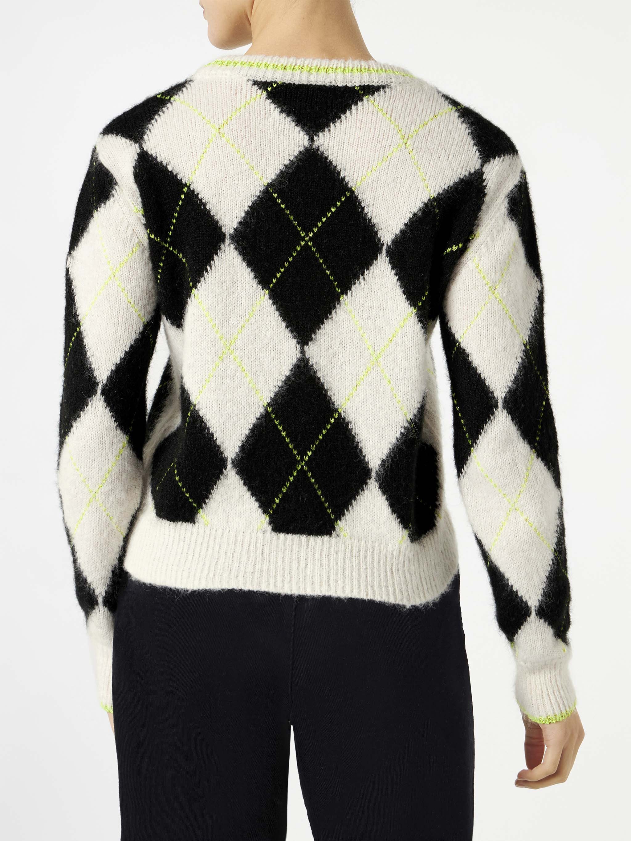 New Queen Soft cropped sweater with argyle pattern - Image 2