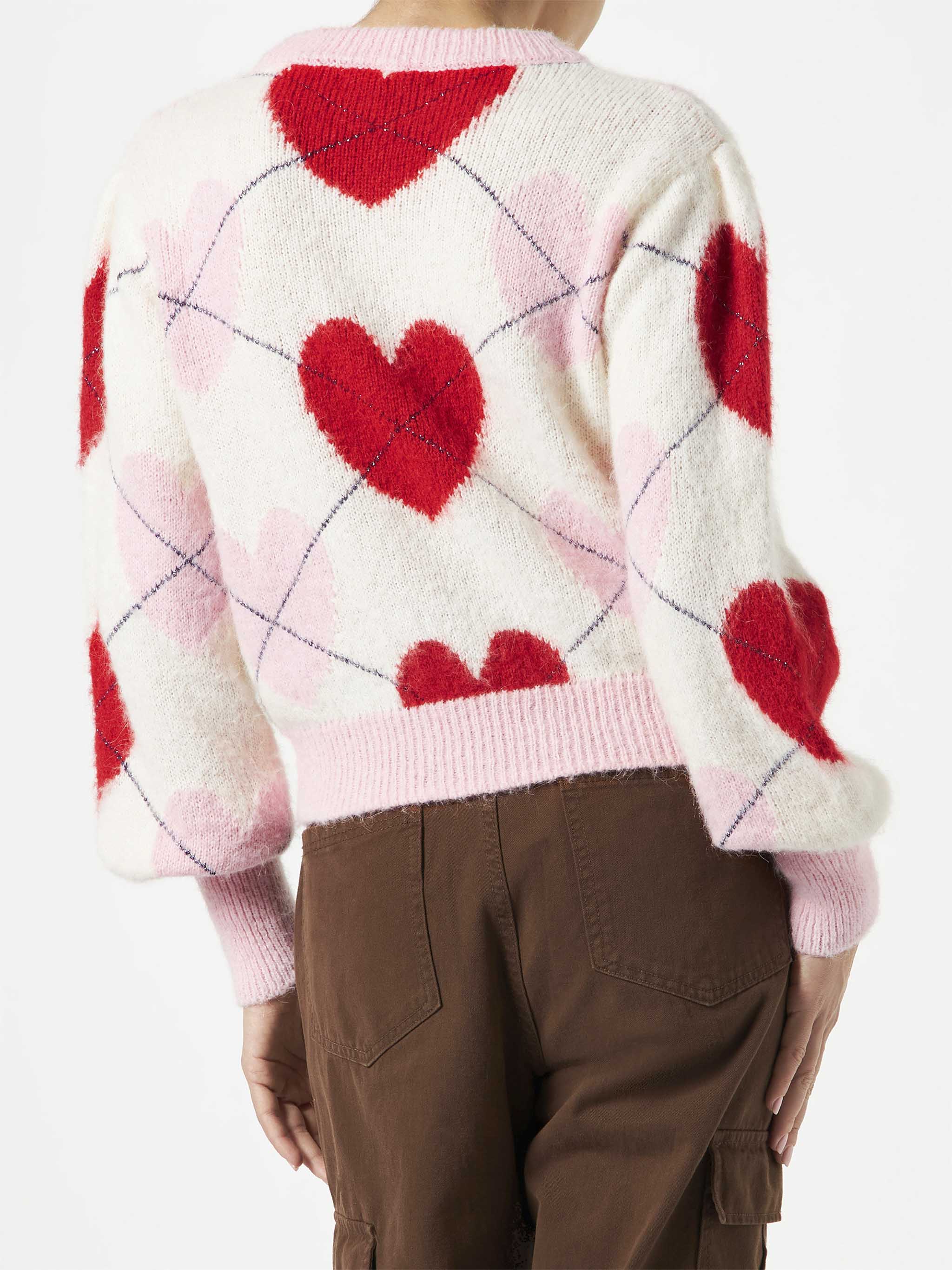 Bloom Soft argyle heart pattern knit sweater - Image 2
