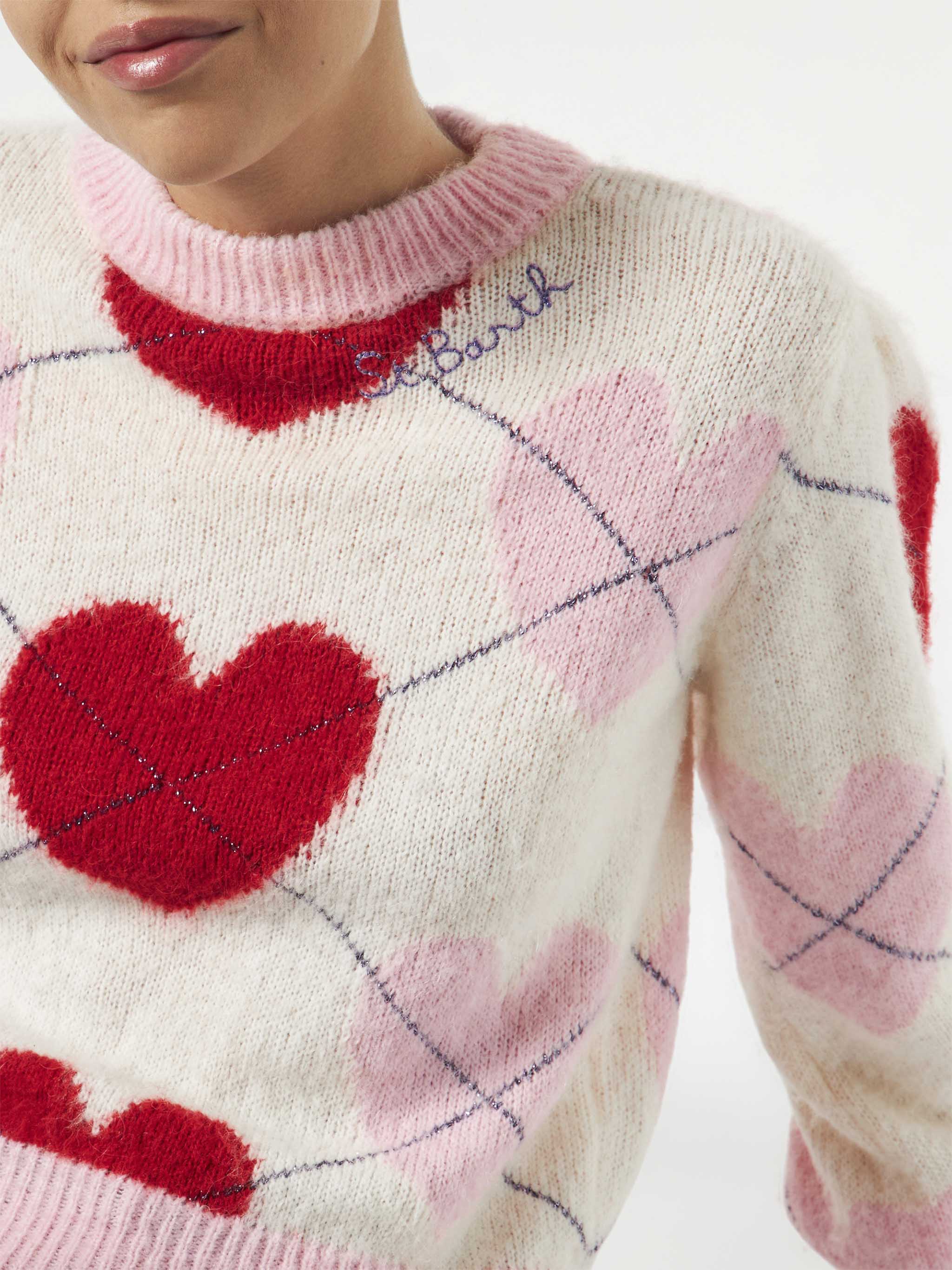 Bloom Soft argyle heart pattern knit sweater - Image 3