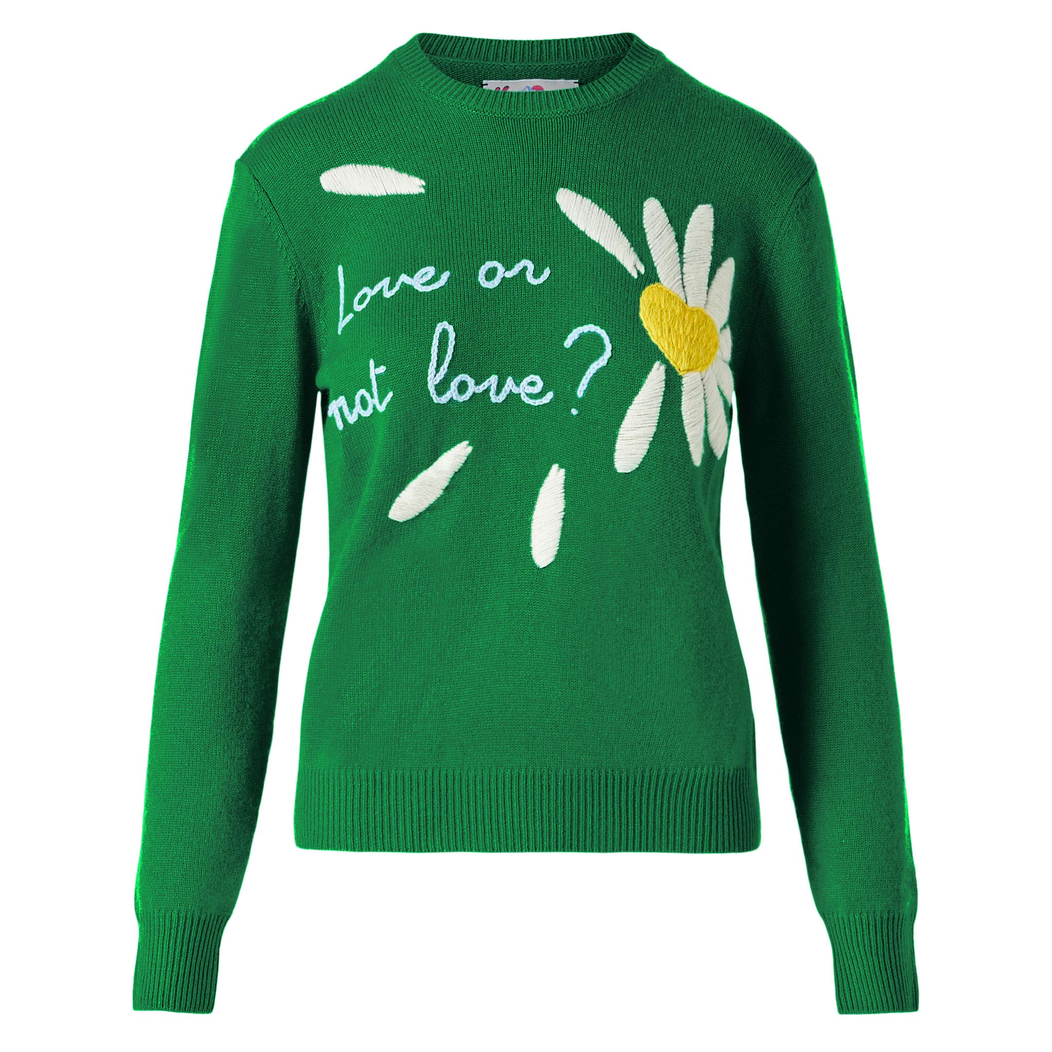 New Queen green brushed sweater with Love or not embroidery - Image 5