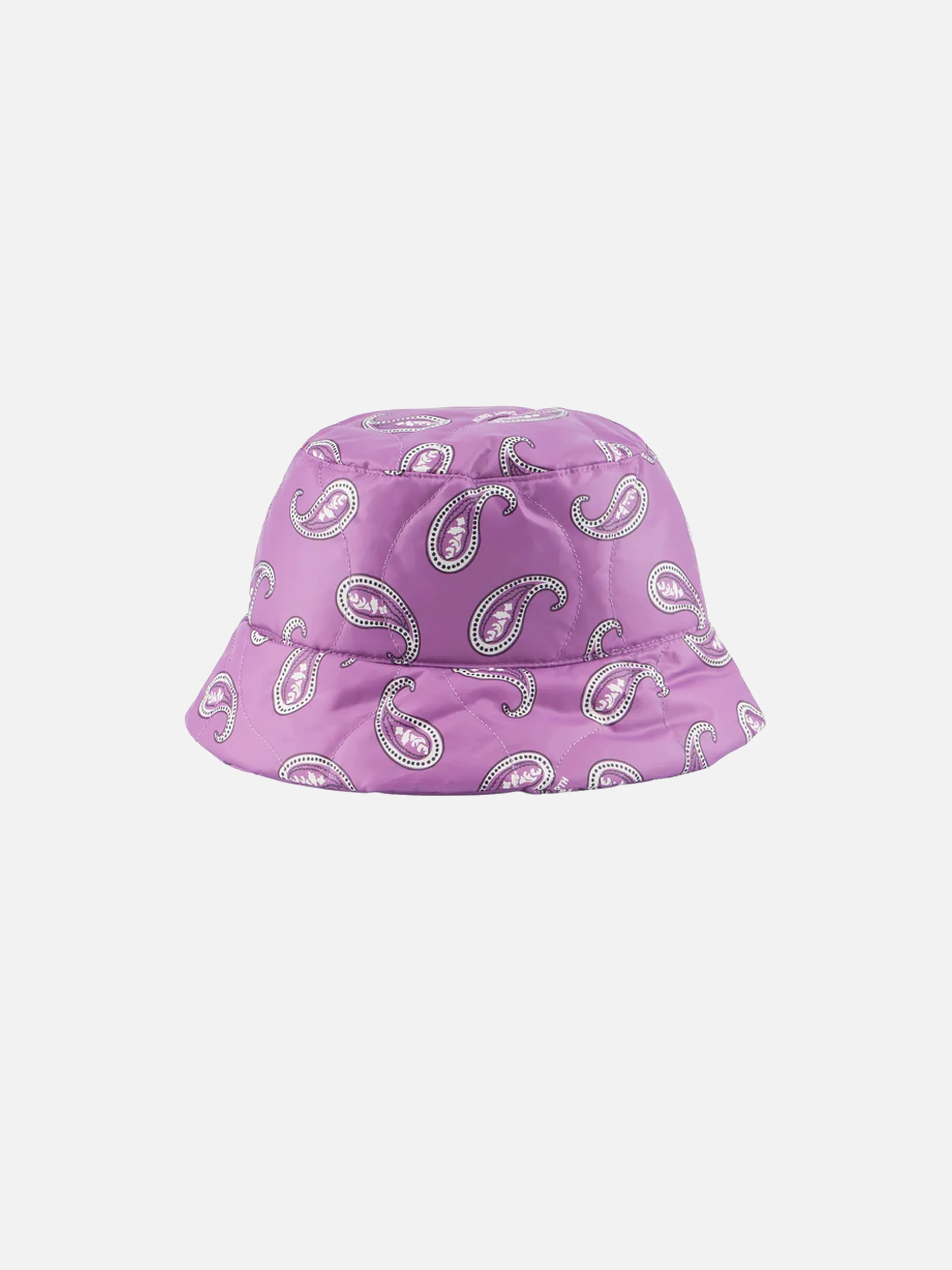 Purple and white Jude bucket hat with paisley print - Image 5