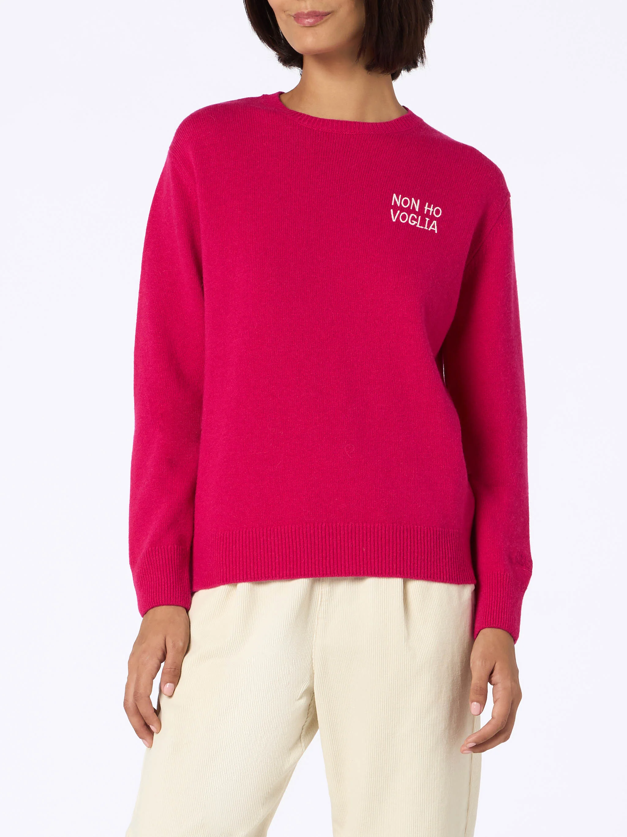New Queen burgundy sweater with non ho voglia embroidery - Image 2