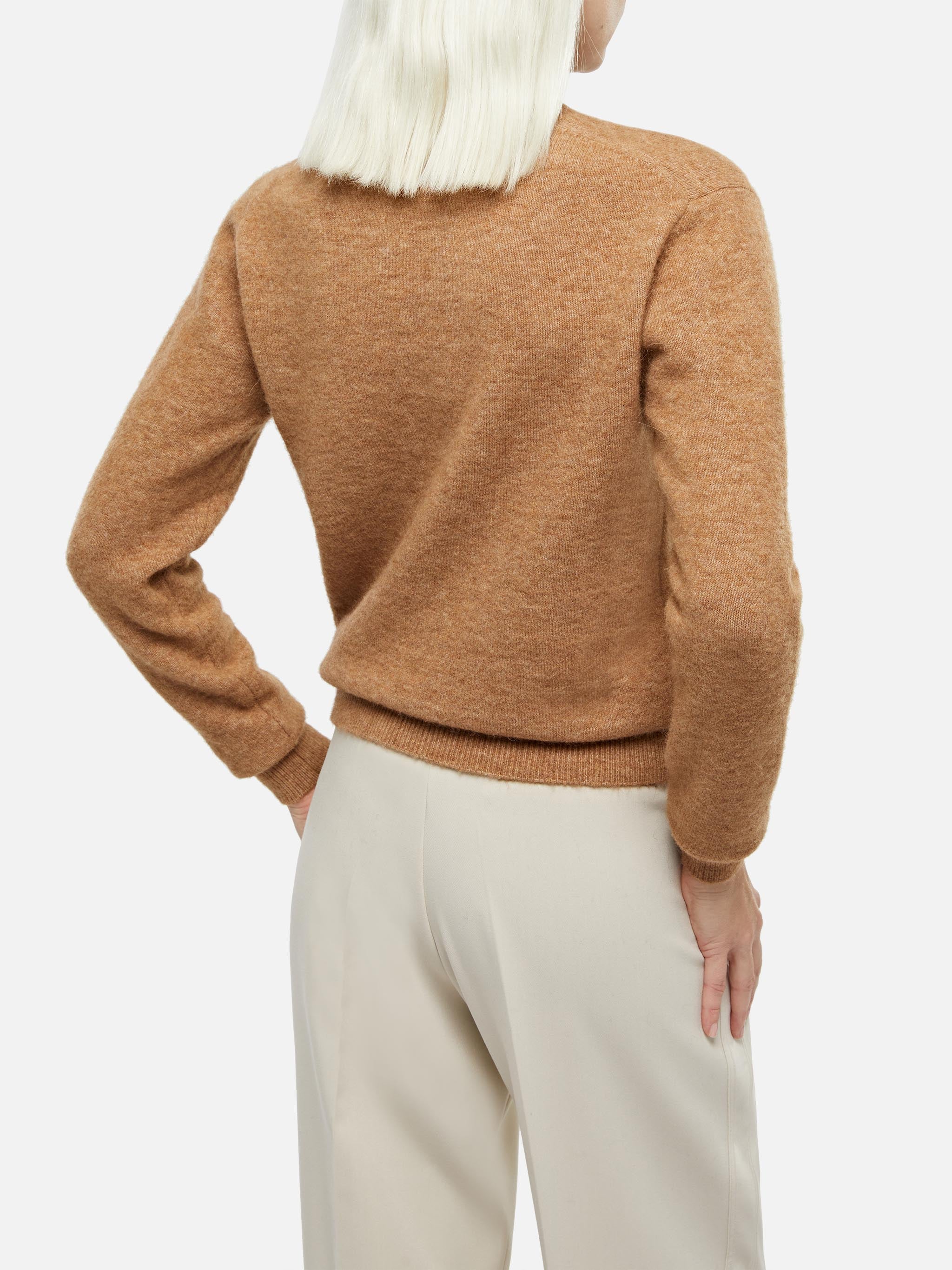 Sorbonne camel stretch yarn sweater - Image 3