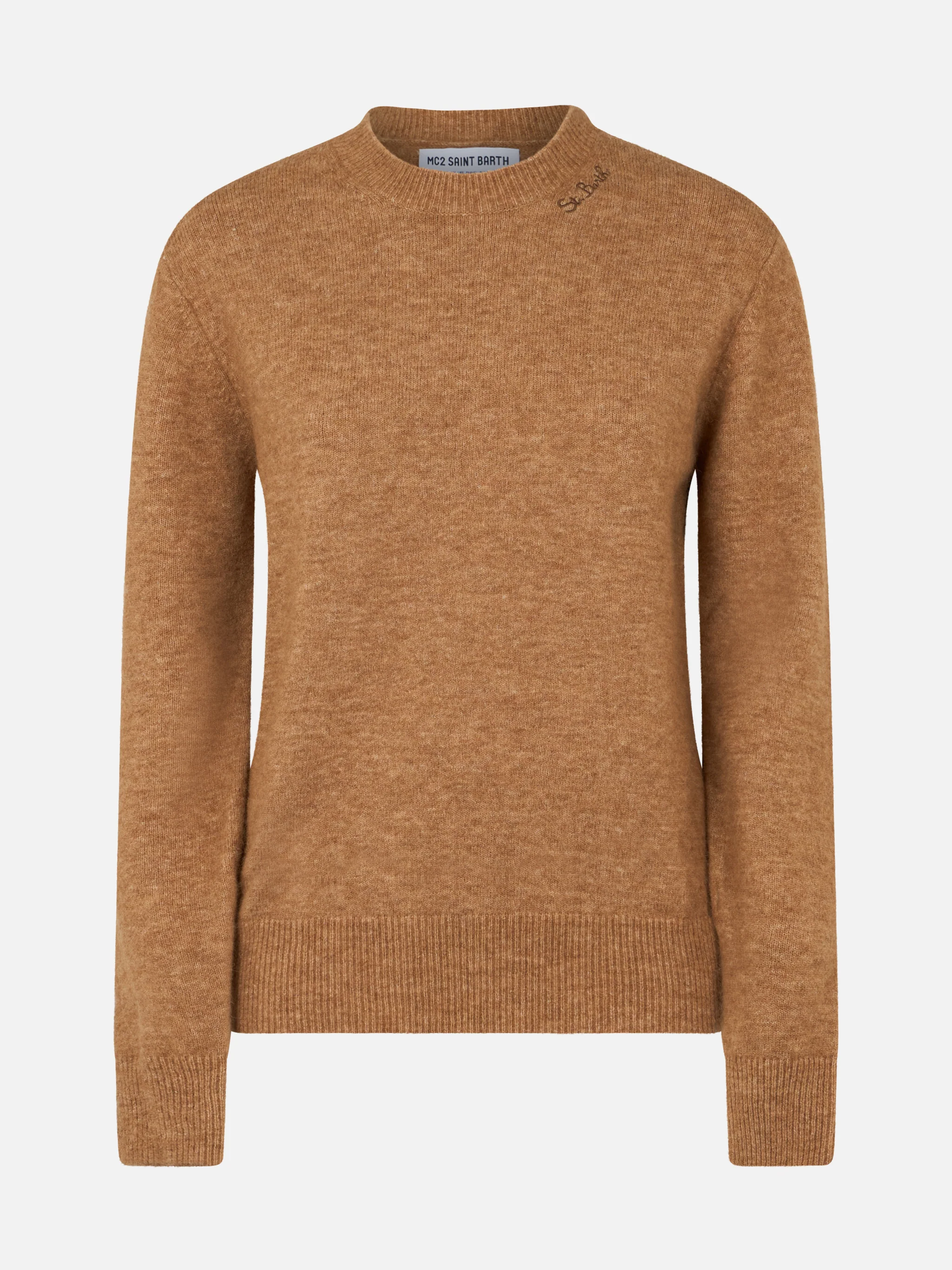 Sorbonne camel stretch yarn sweater - Image 4