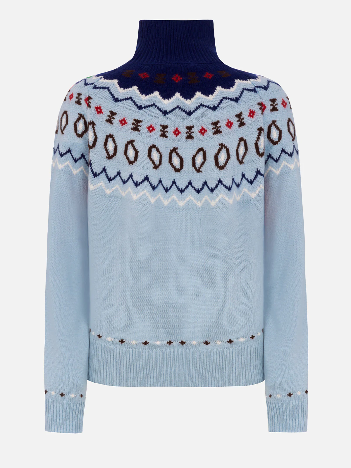 Meghan cashmere blend sweater with jacquard - Image 5