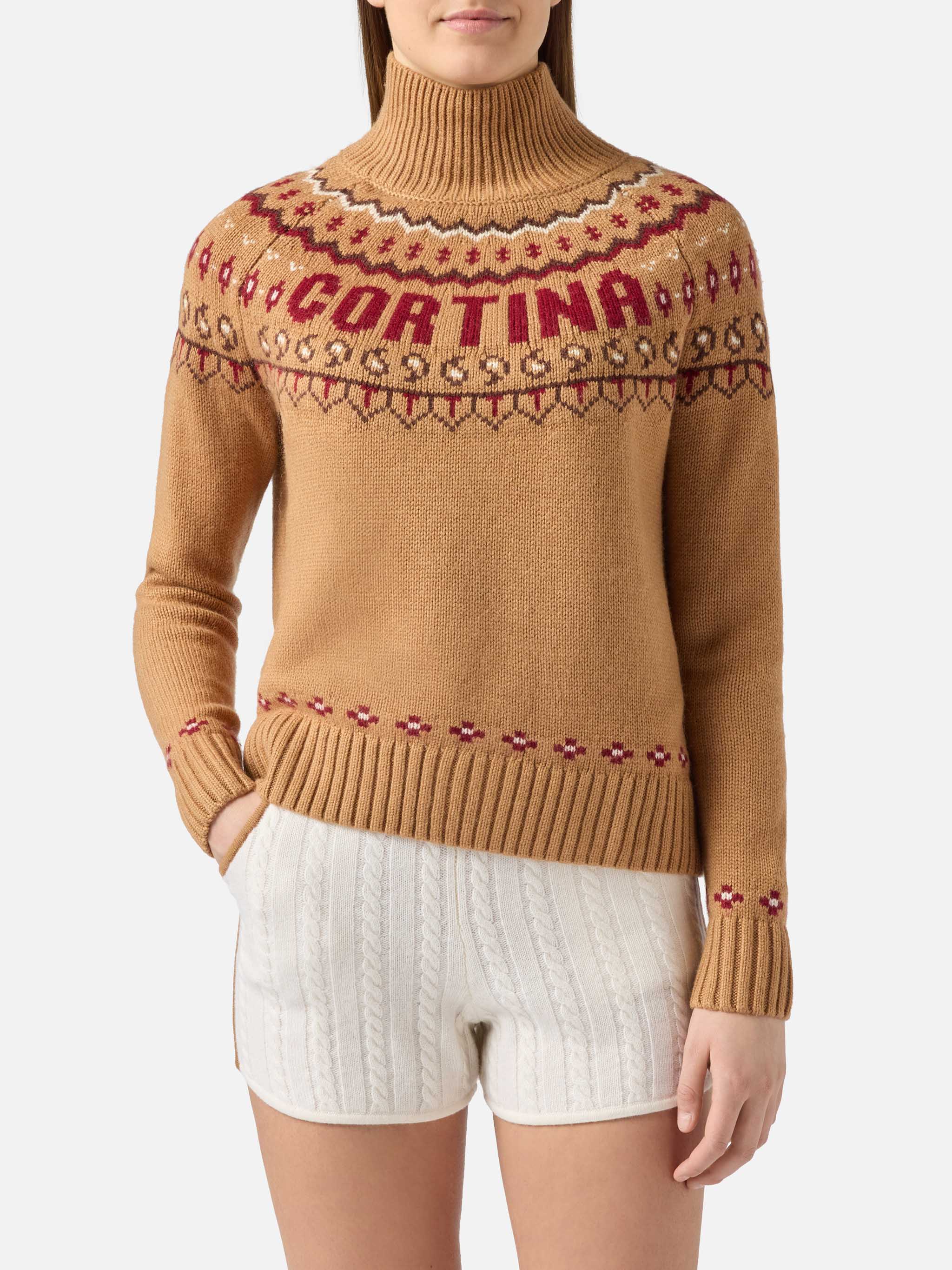 Meghan Nordic jacquard knit sweater