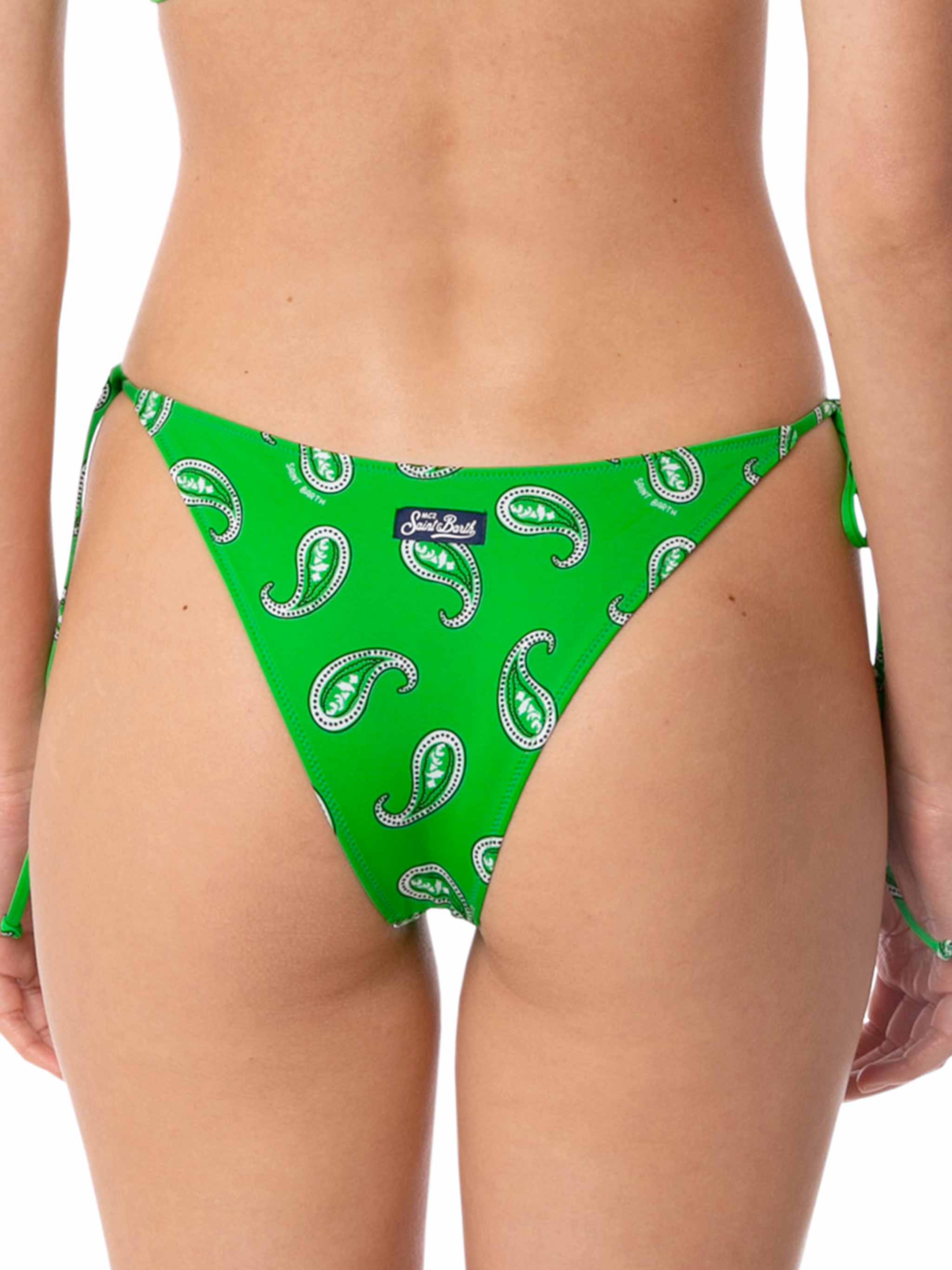 Woman swim briefs with paisley print - Image 3