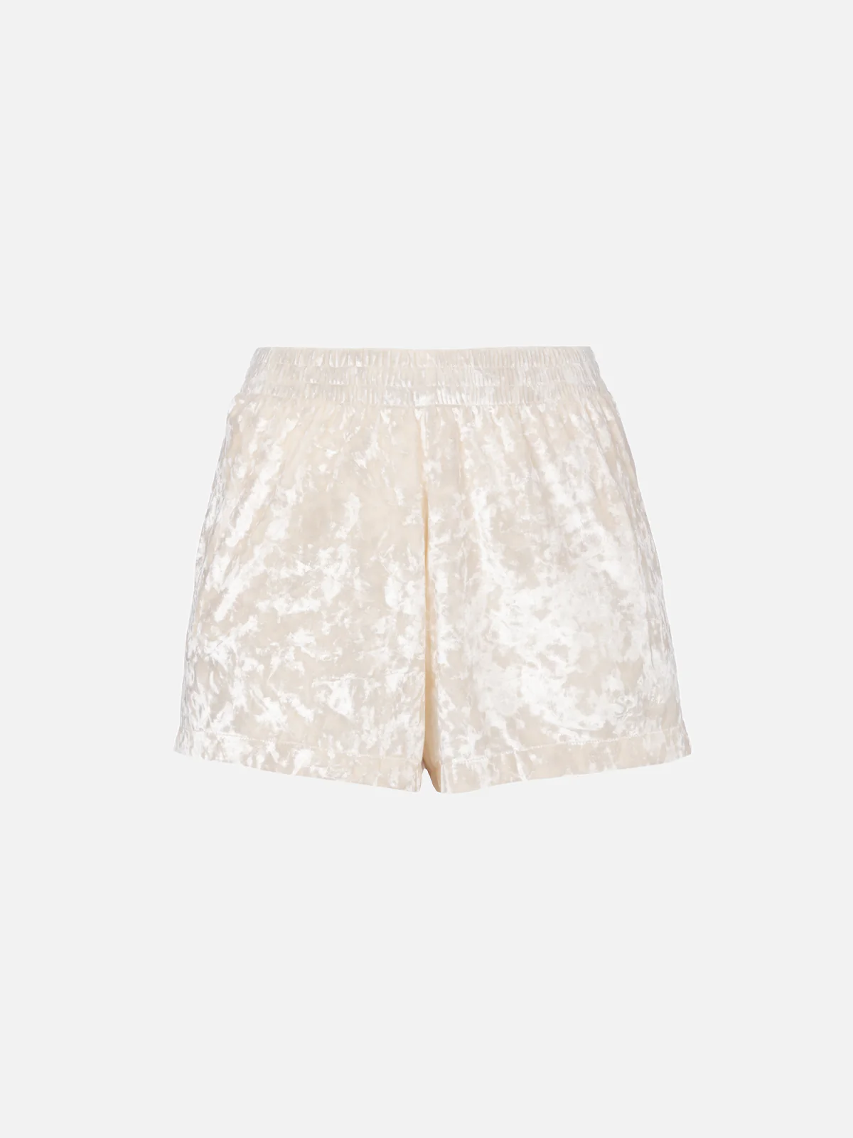 Cream chenille Cate pull up shorts - Image 3