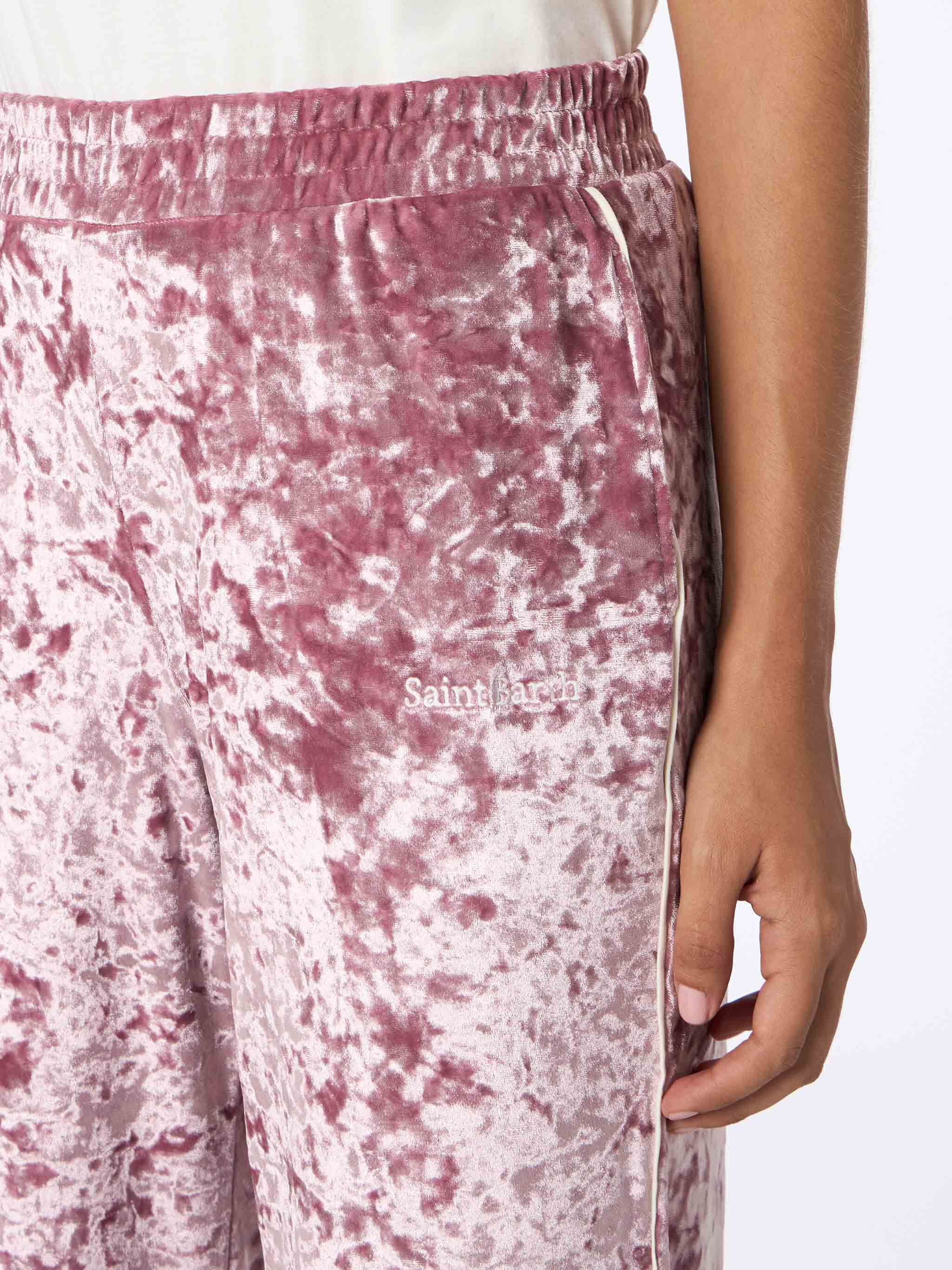 Yvonne pink chenille jogger pants - Image 3