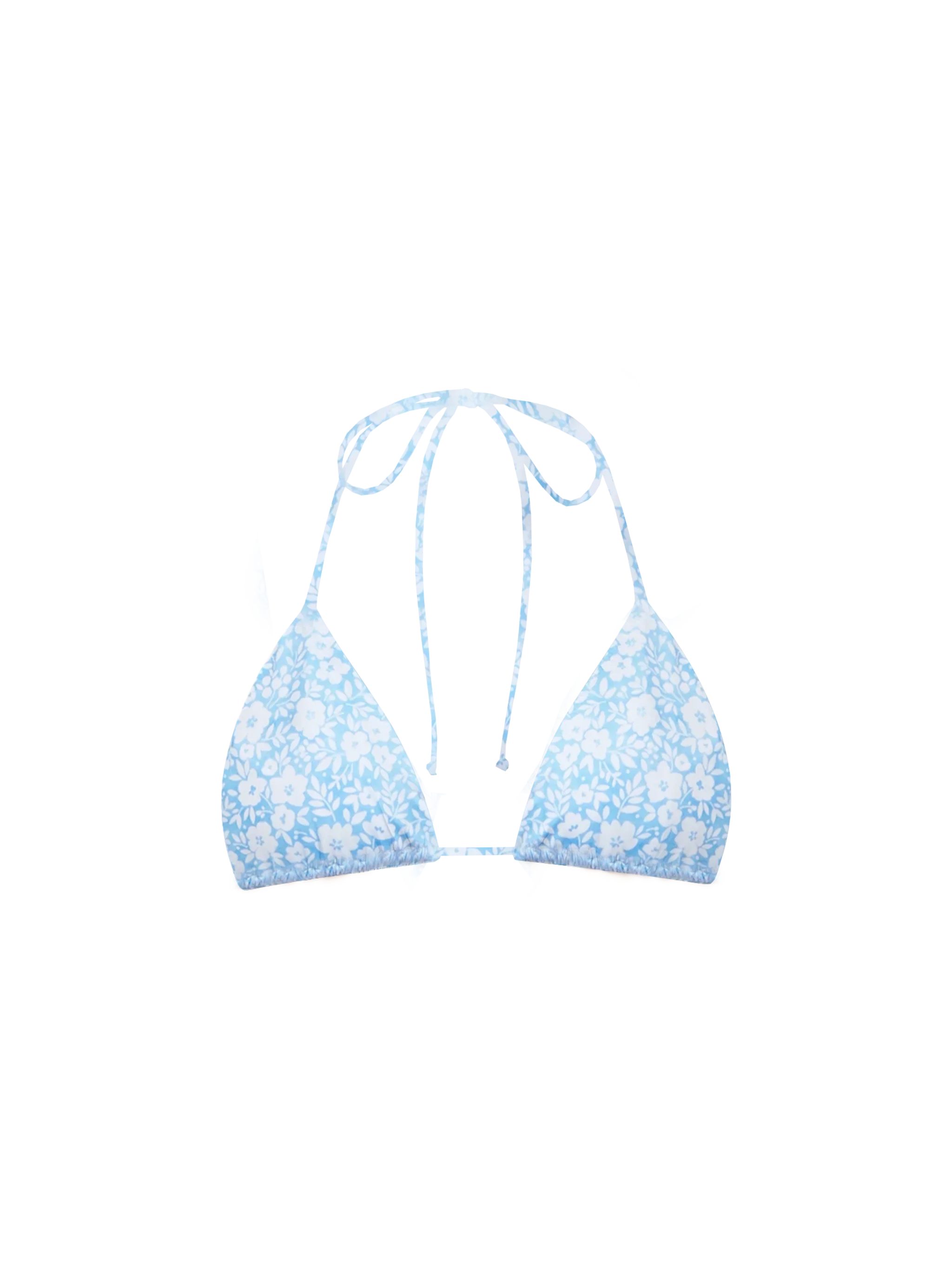 Leah floral print triangle bikini top
