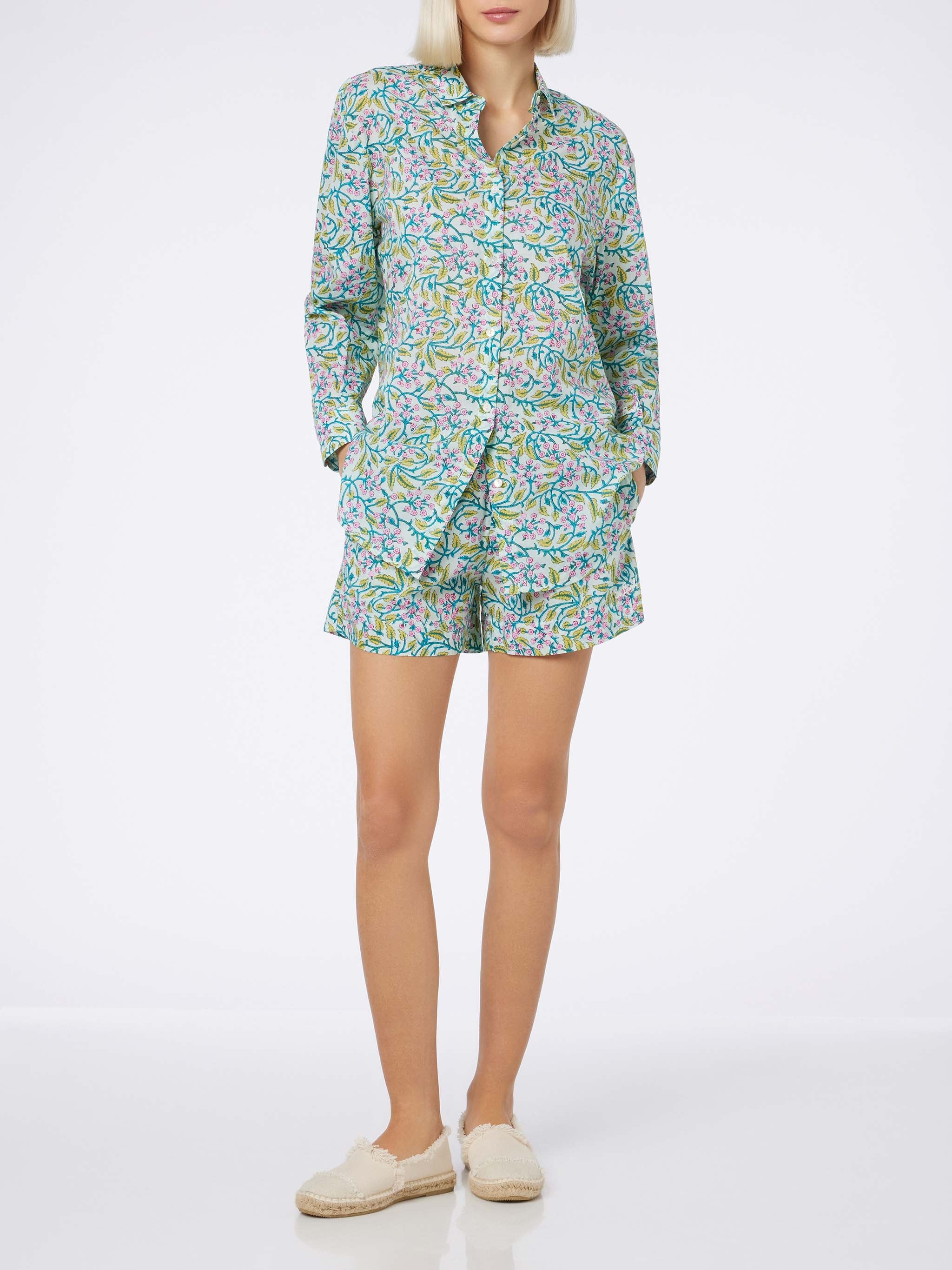 Meave cotton floral pull-up shorts - Image 5