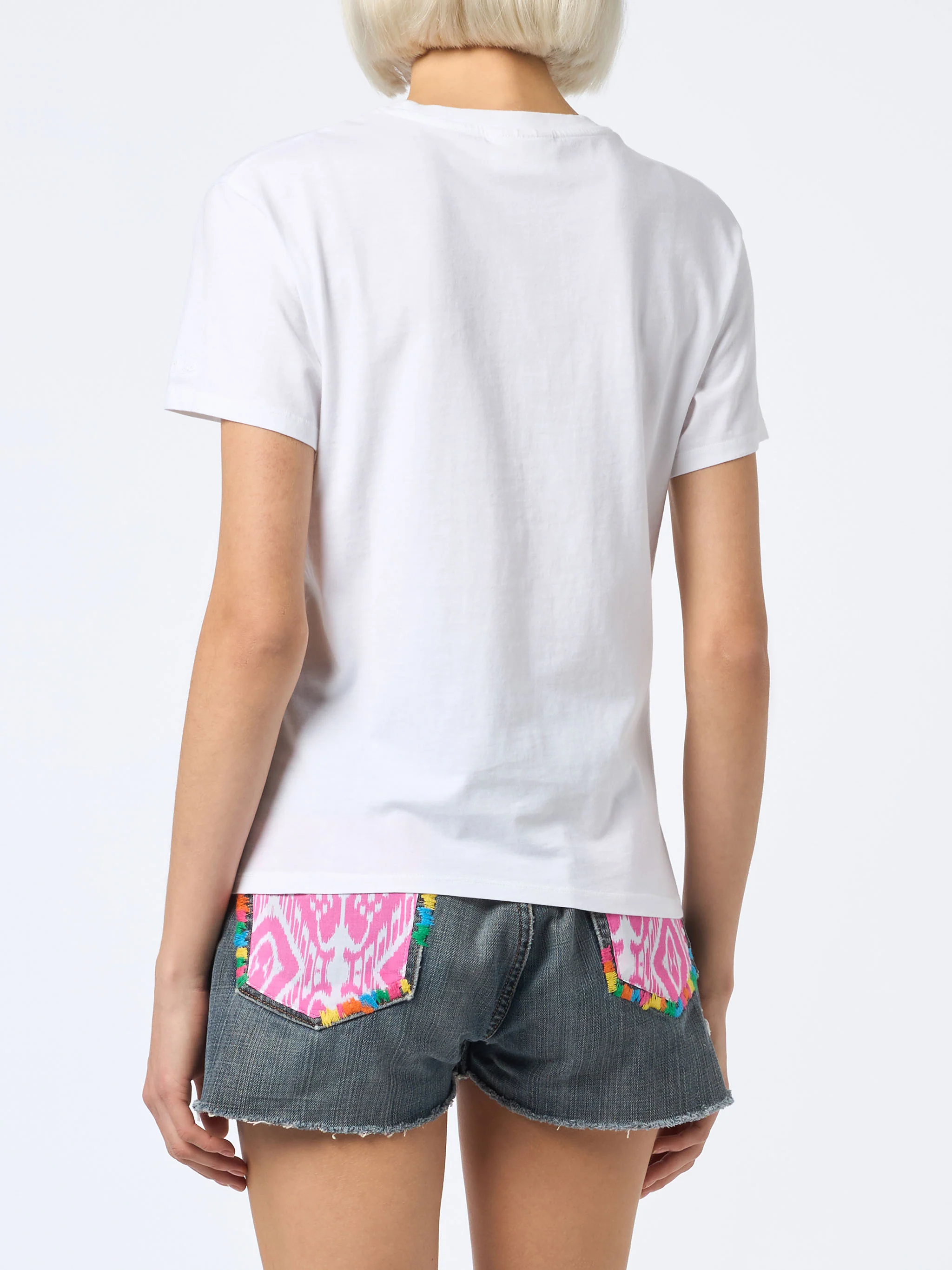 Emilie cotton t-shirt with Girls Just Wanna Have Sun embroidery - Image 4