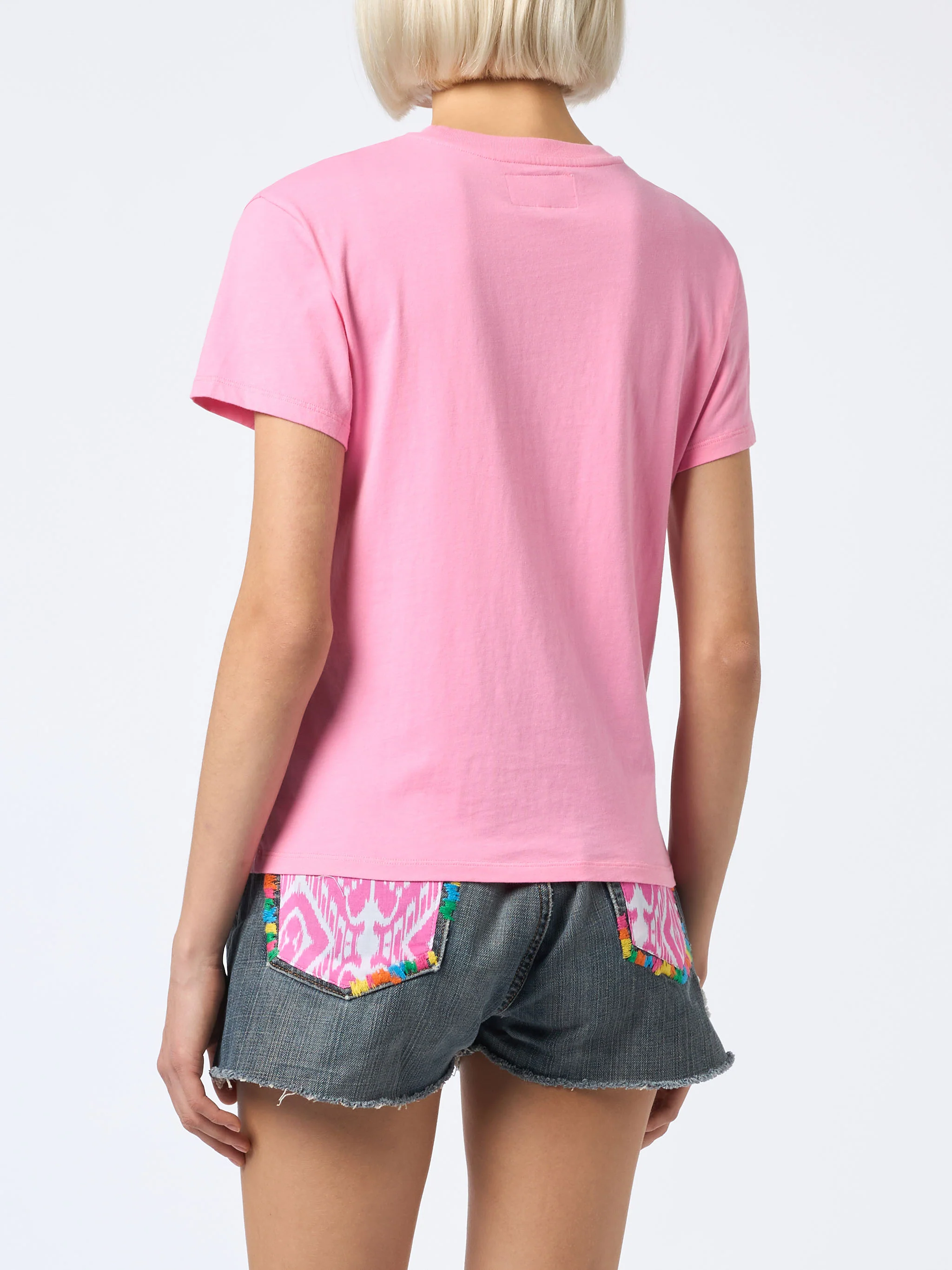 Emilie cotton t-shirt with St. Barth Beach Club print - Image 3