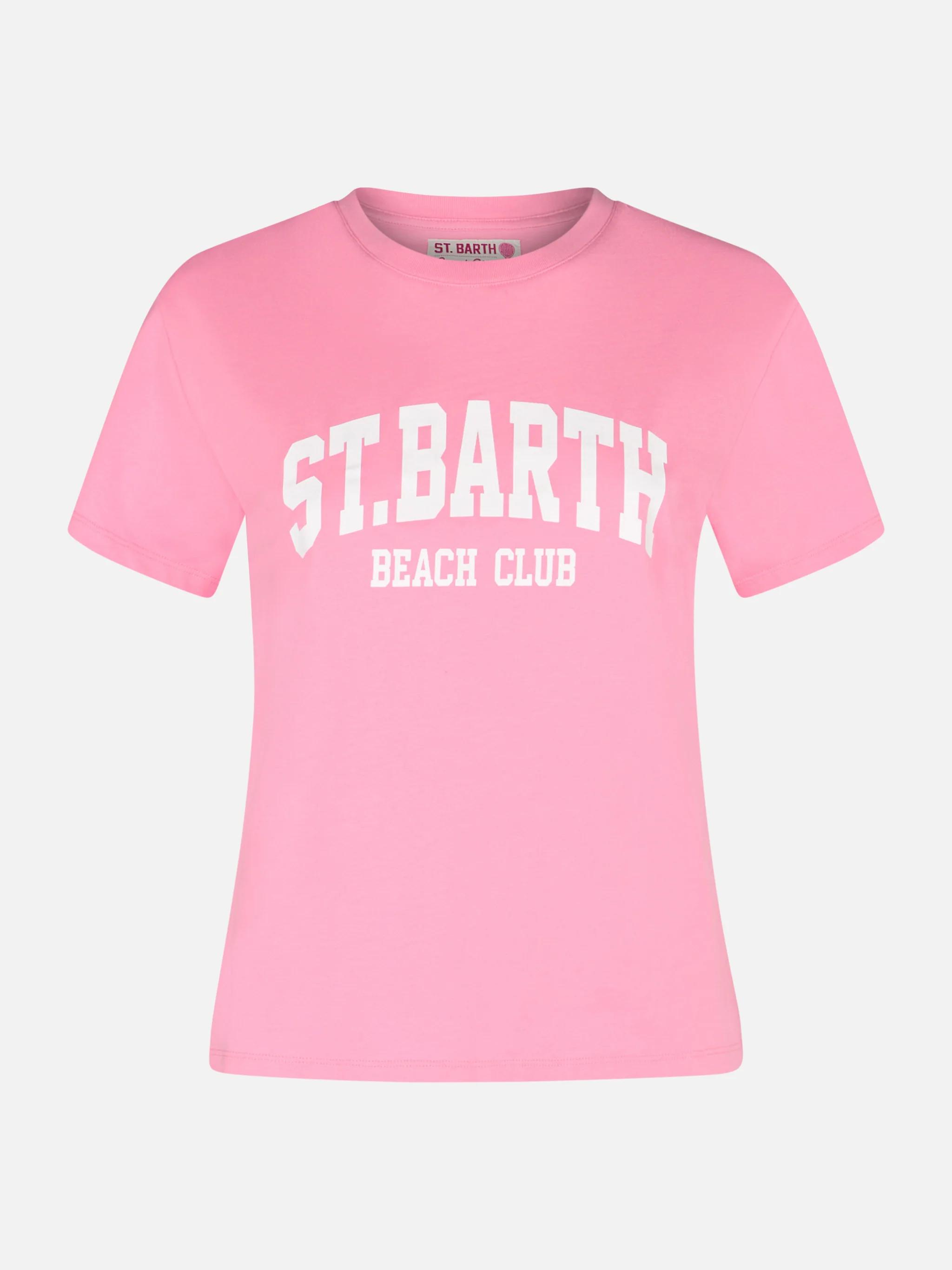 Emilie cotton t-shirt with St. Barth Beach Club print - Image 4