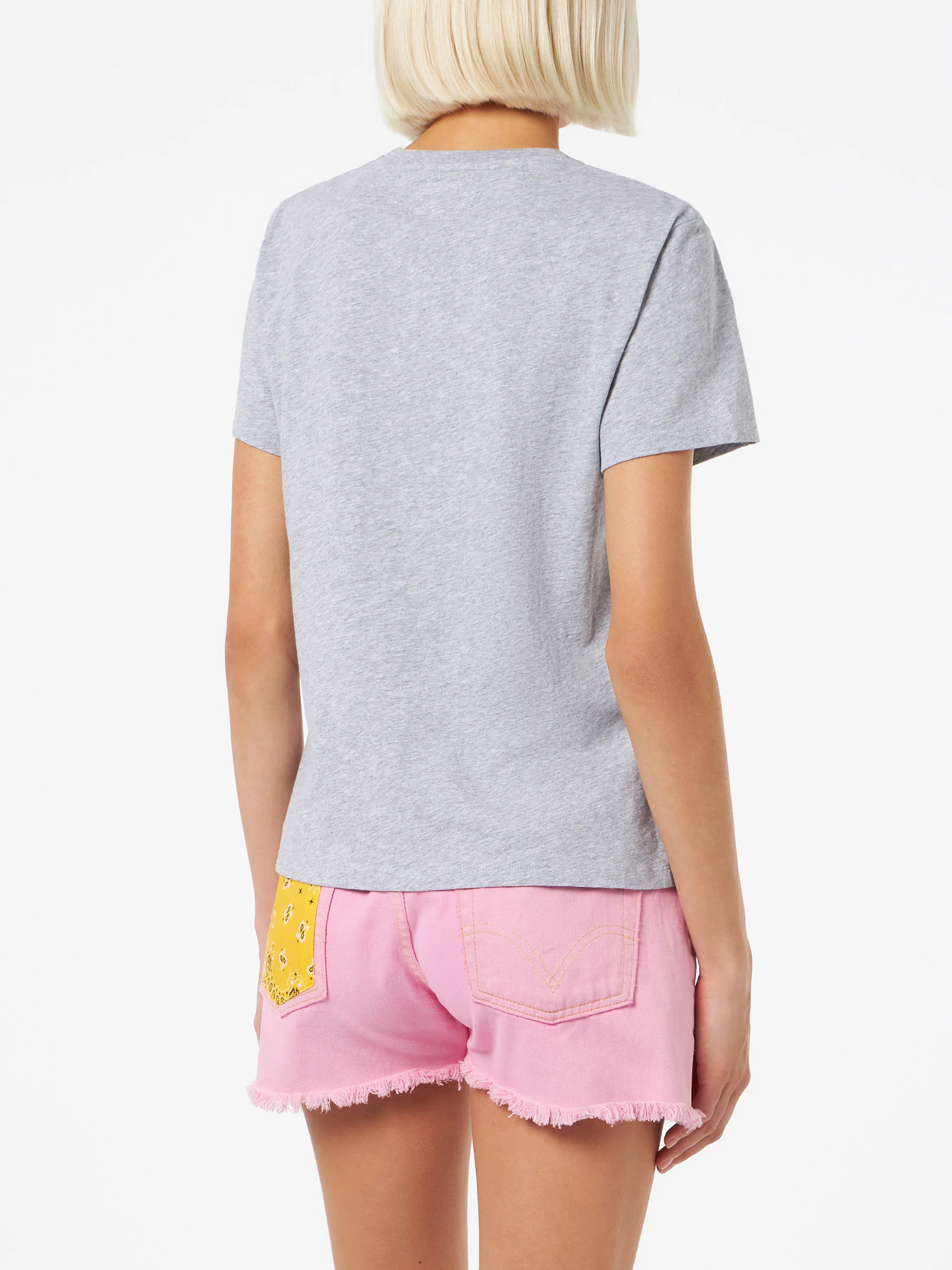 Emilie cotton t-shirt with St. Barth Beach Club print - Image 3