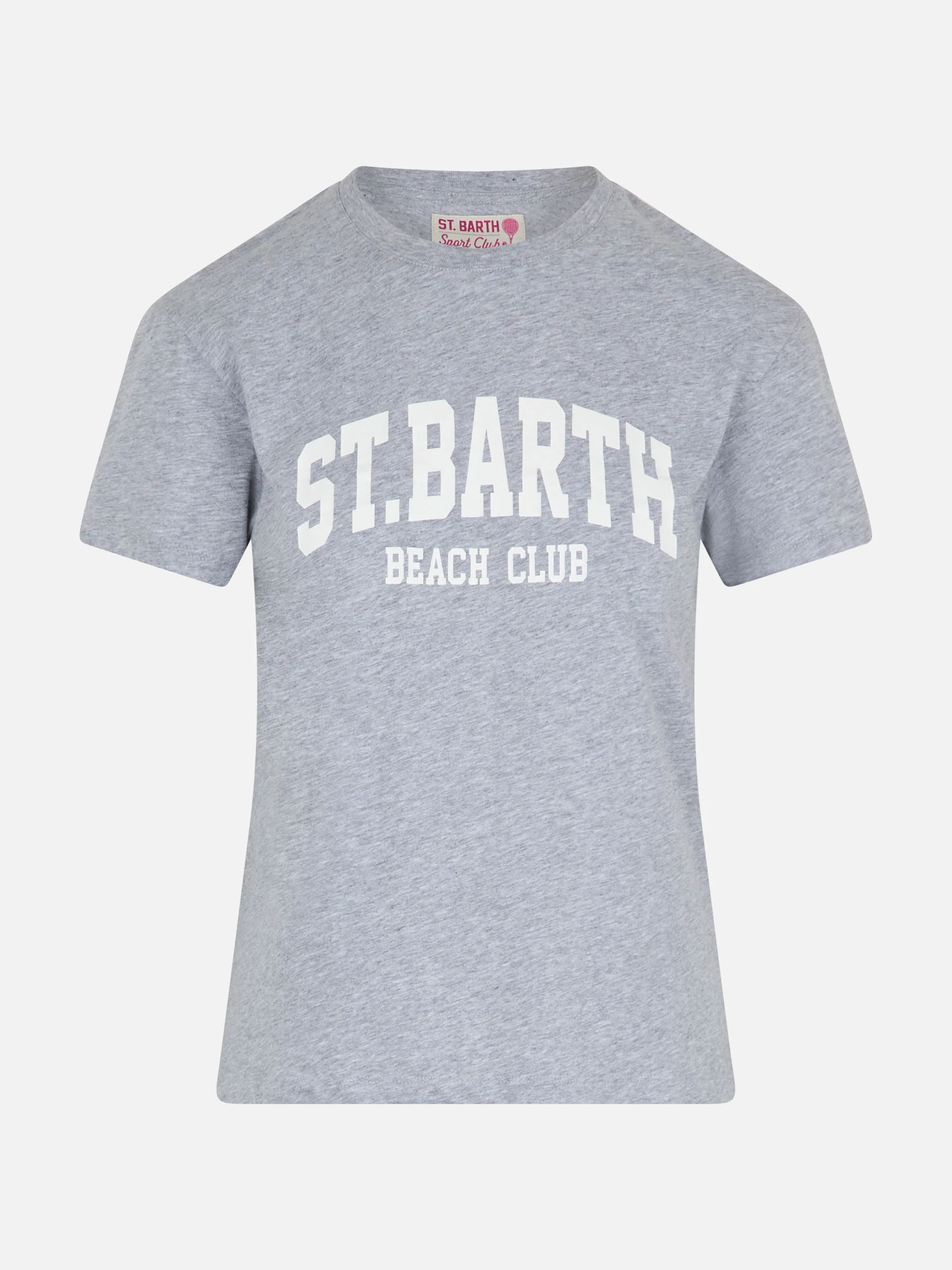 Emilie cotton t-shirt with St. Barth Beach Club print - Image 4
