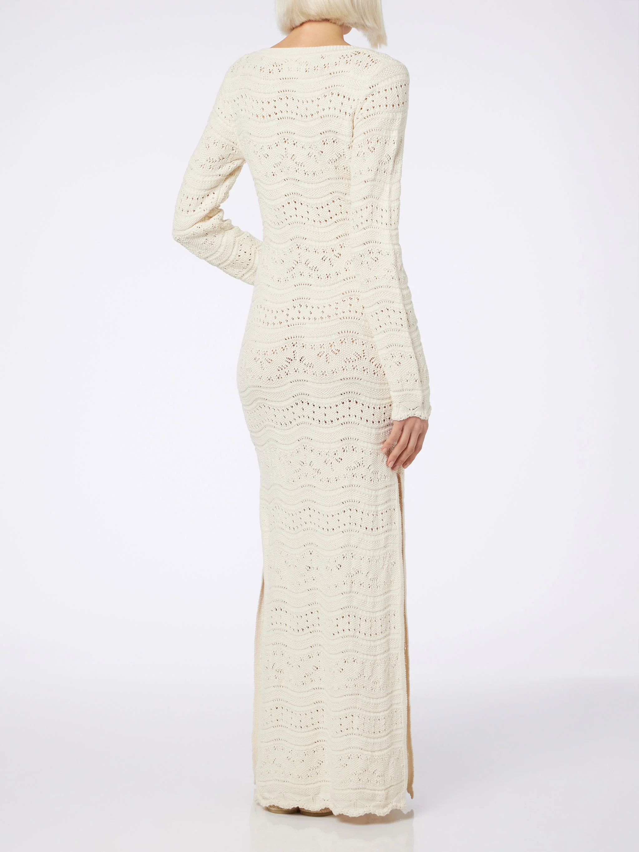 Cream Belly knitted midi dress - Image 2