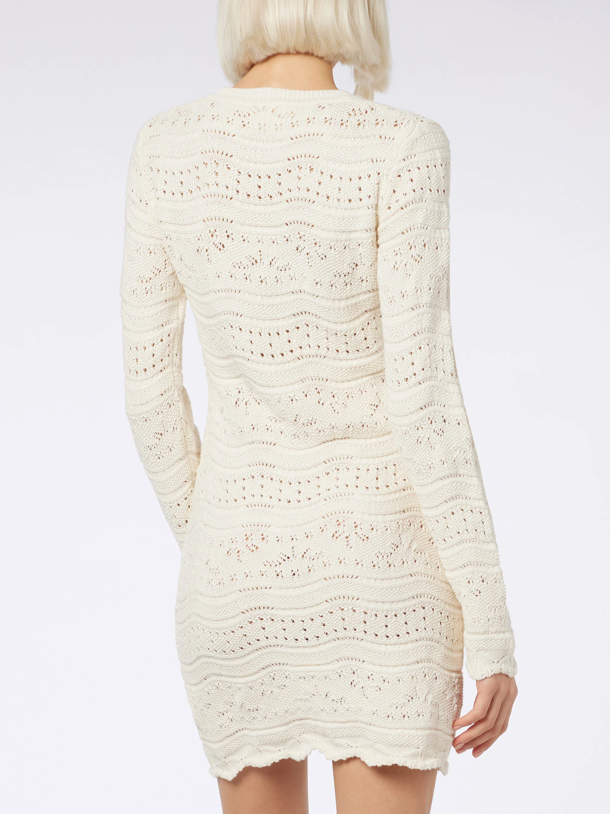 Imany white cotton knit dress - Image 2