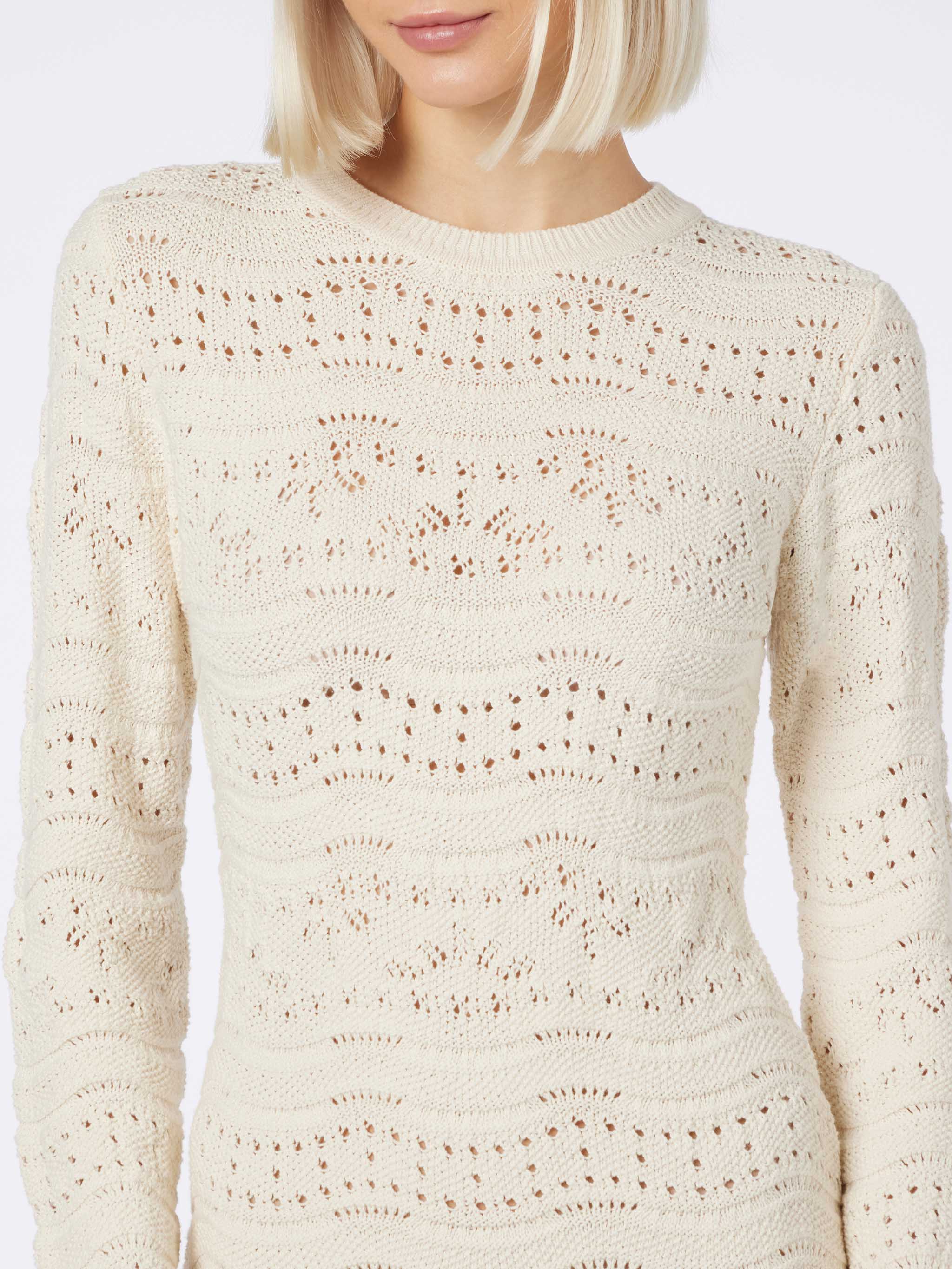 Imany white cotton knit dress - Image 3