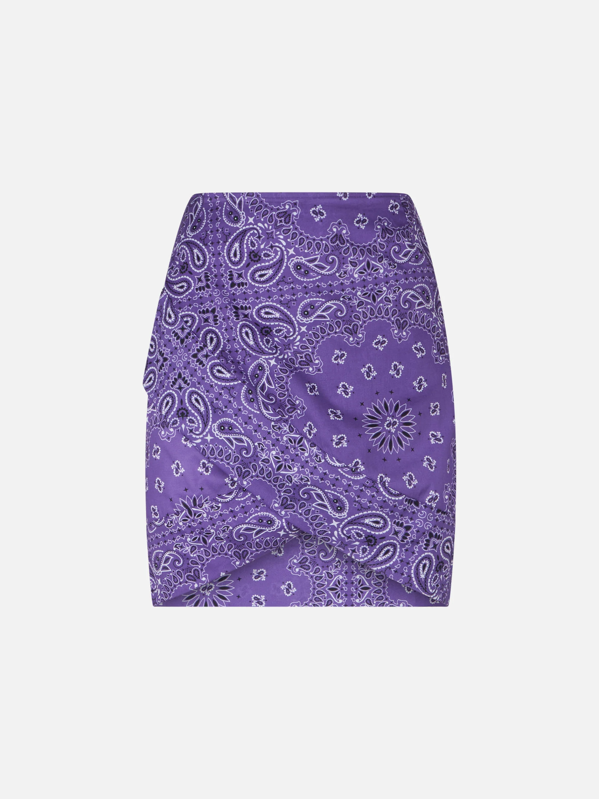 Angie cotton mini skirt with bandana print - Image 4