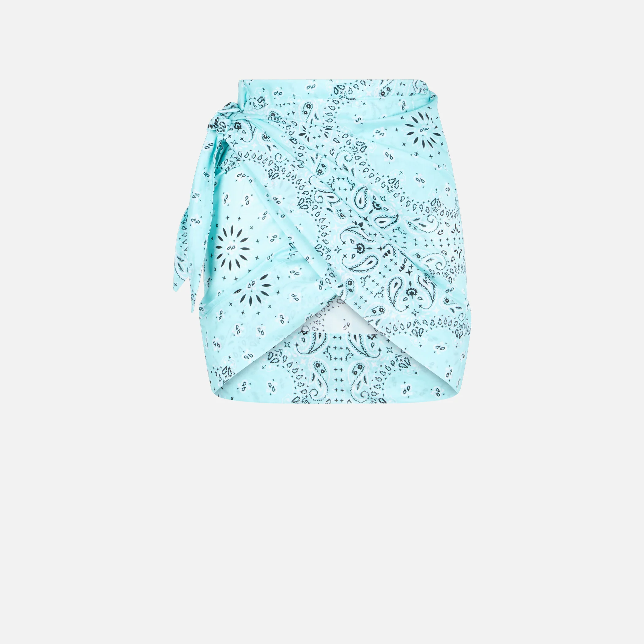Angie water green bandana cotton pareo skirt - Image 4