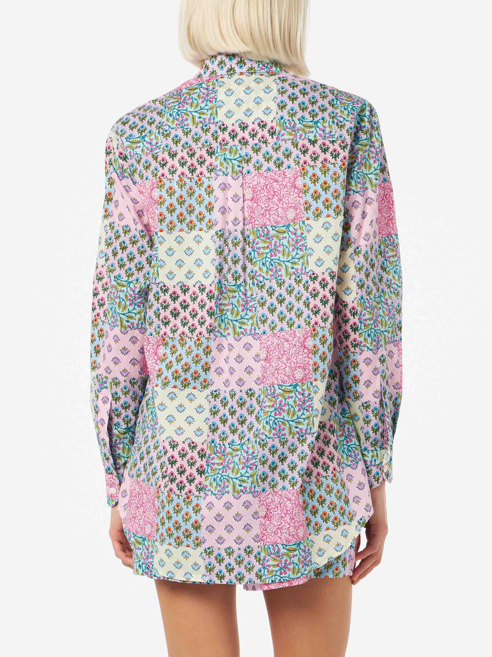 Brigitte multicolor floral cotton shirt - Image 3
