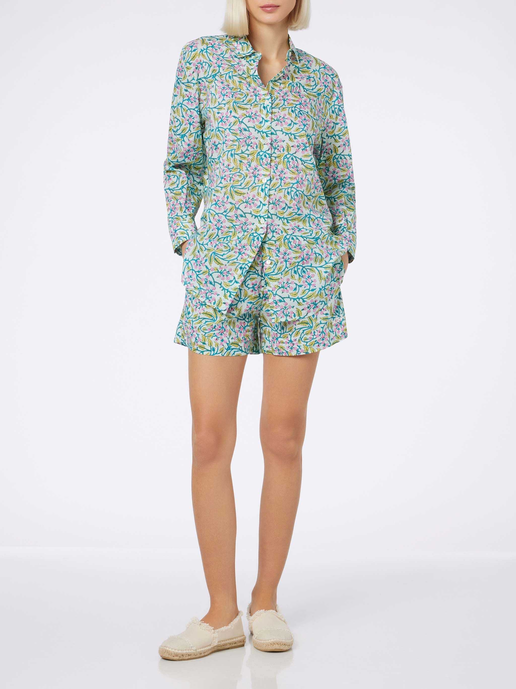 Brigitte cotton shirt with floral print - Image 5