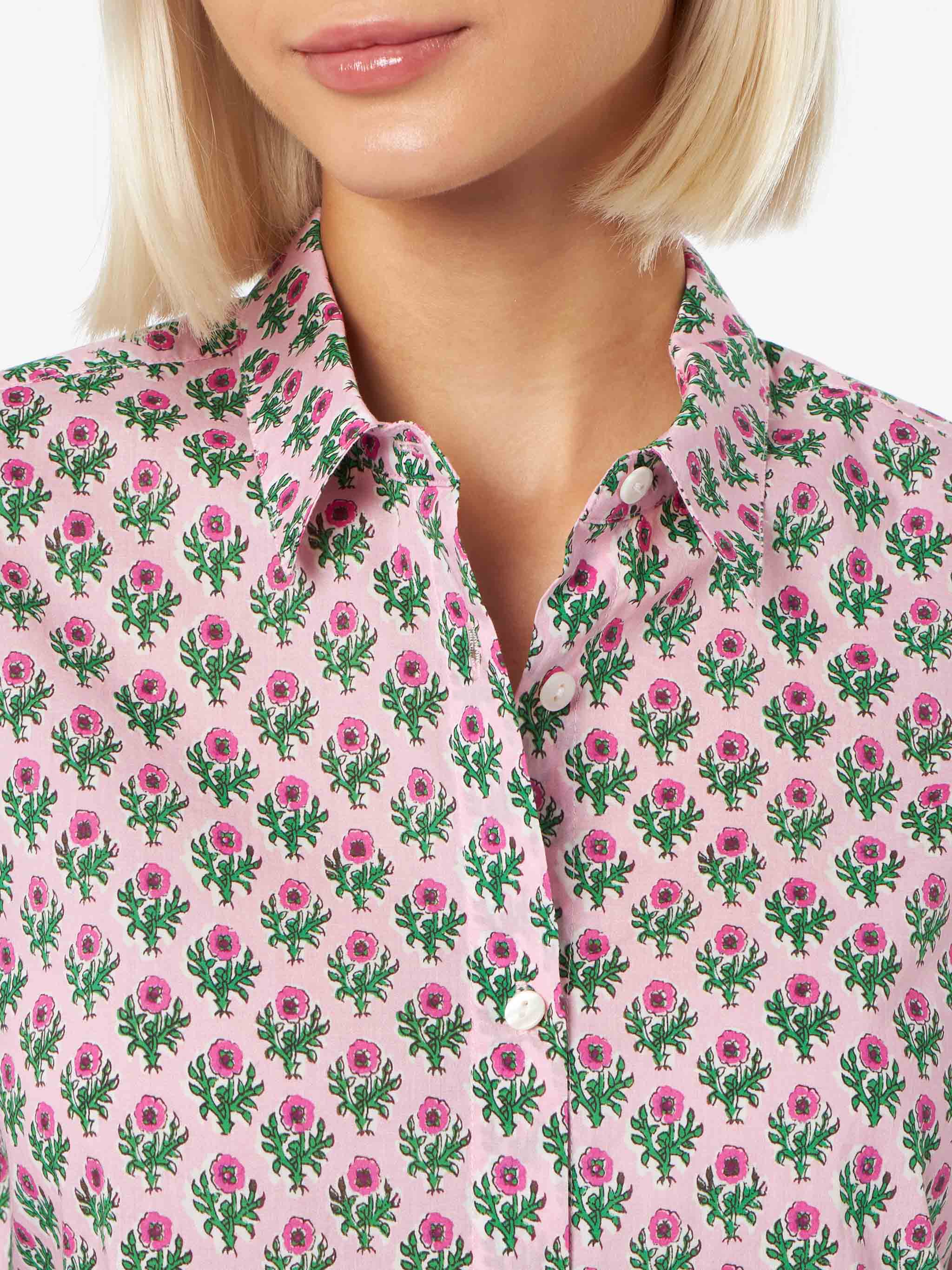 Brigitte cotton shirt with floral print - Image 2