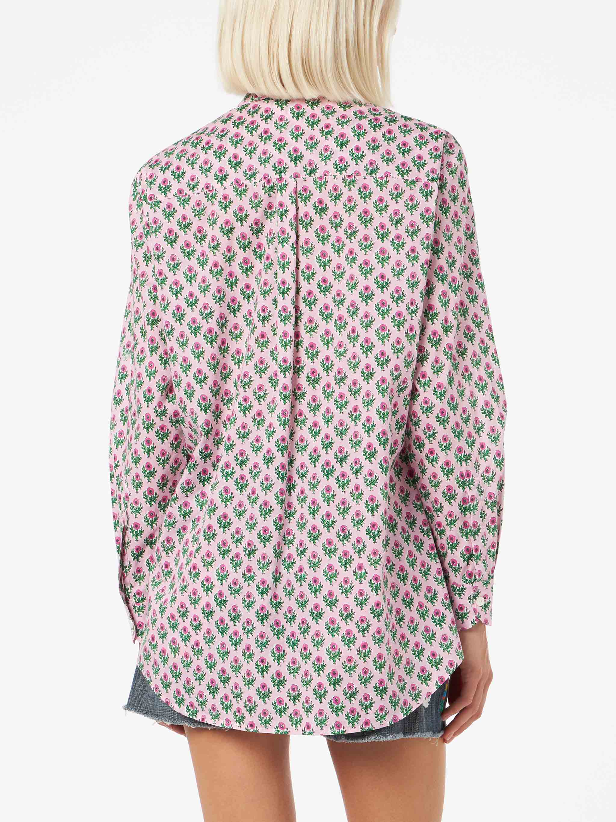 Brigitte cotton shirt with floral print - Image 3