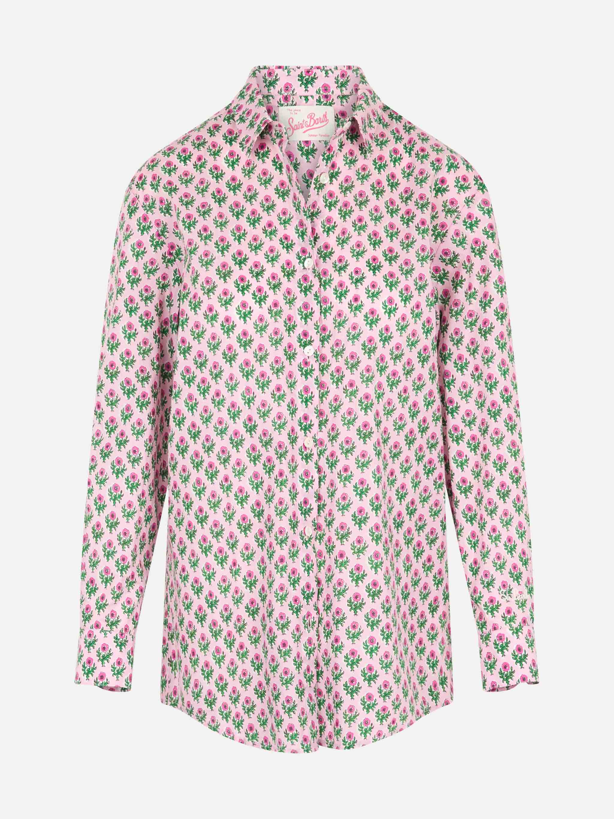 Brigitte cotton shirt with floral print - Image 4