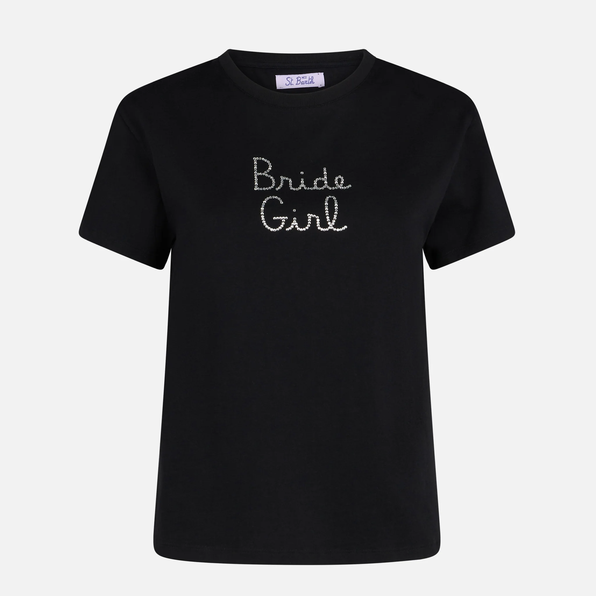 Black Emilie t-shirt with Bride Girl rhinestone embroidery - Image 4