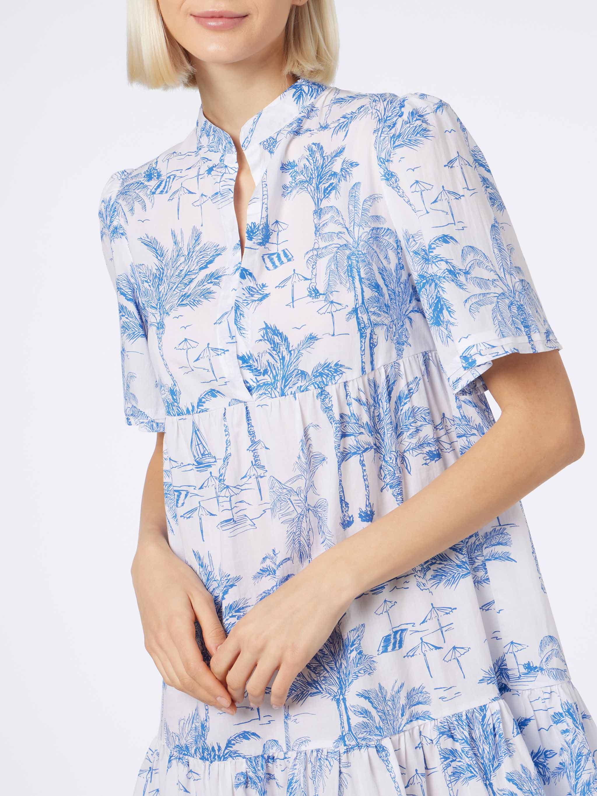 Siara cotton voile toile de jouy dress - Image 3