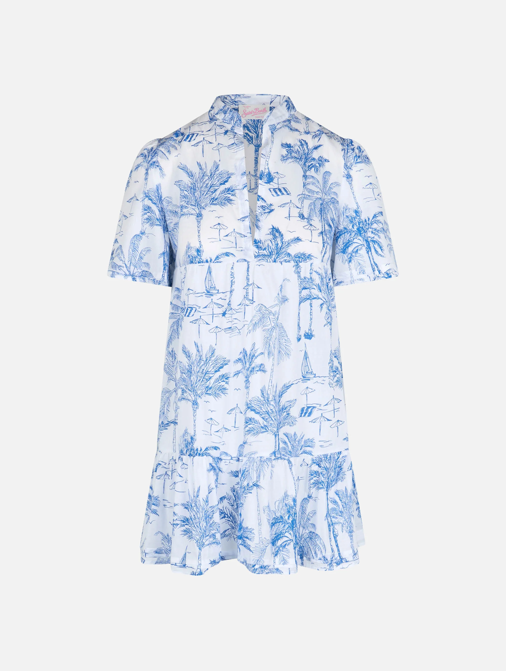 Siara cotton voile toile de jouy dress - Image 4