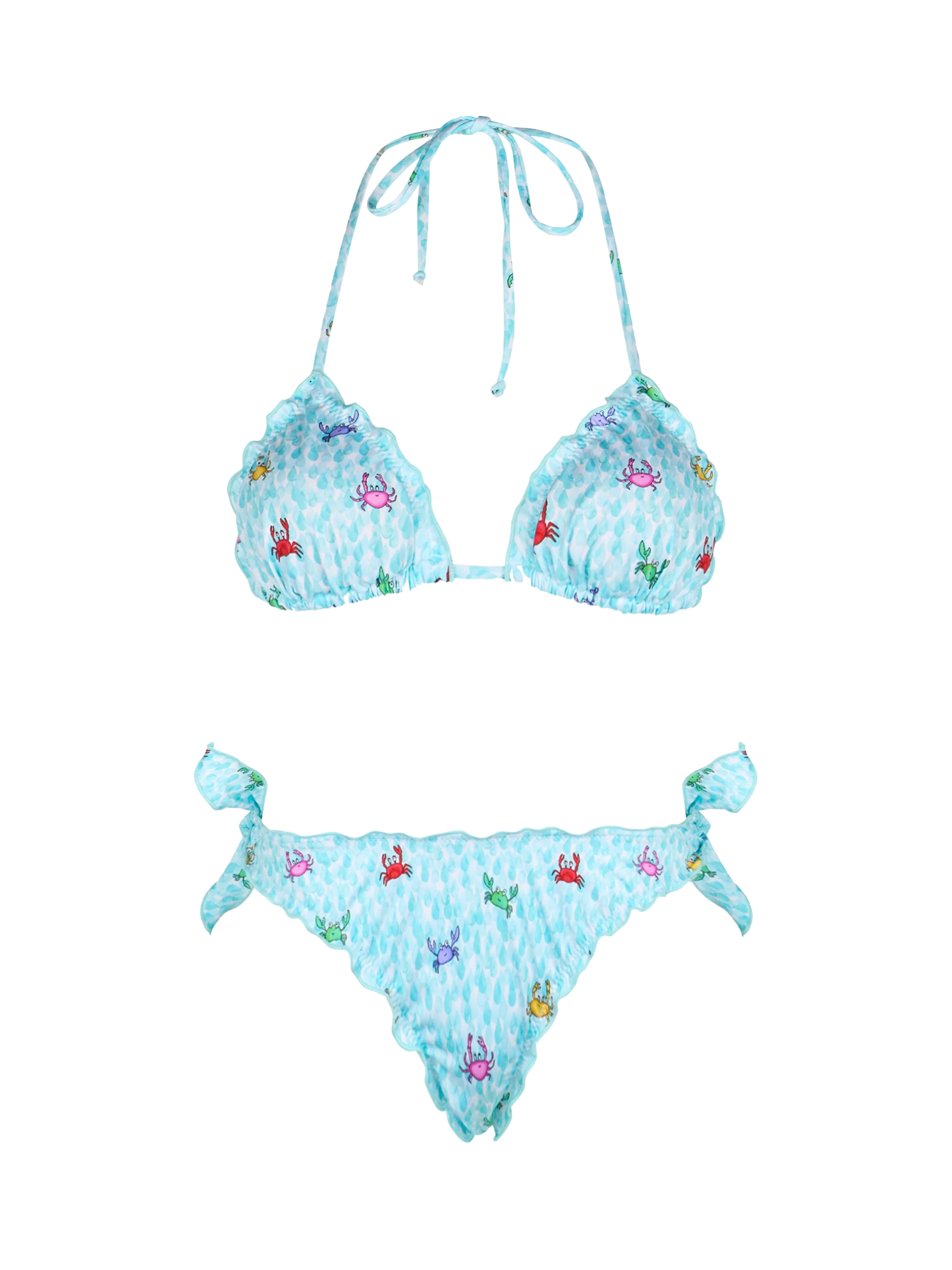 Sarius crab print triangle bikini