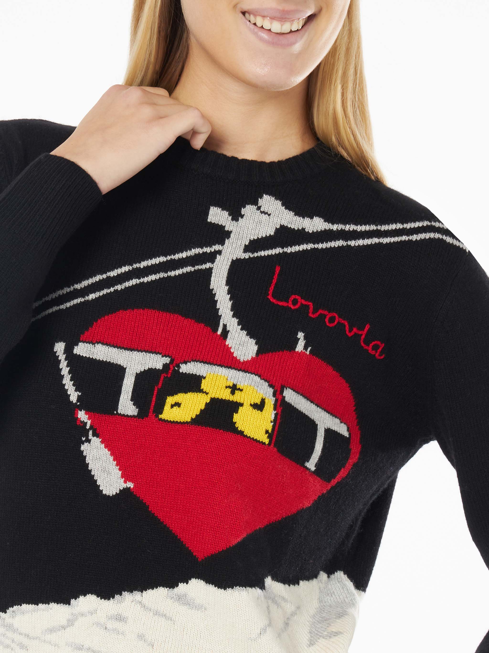 Black New Queen sweater with Lovovia embroidery - Image 2