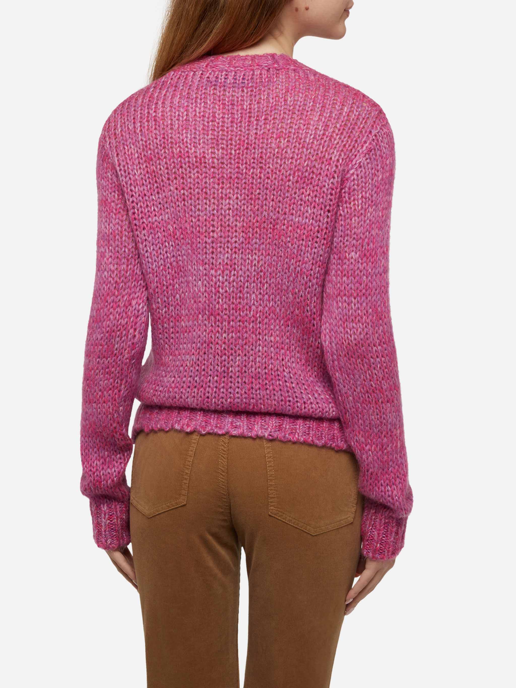 New Queen Soft purple alpaca blend sweater with Cold Out Hot In embroidery - Image 3