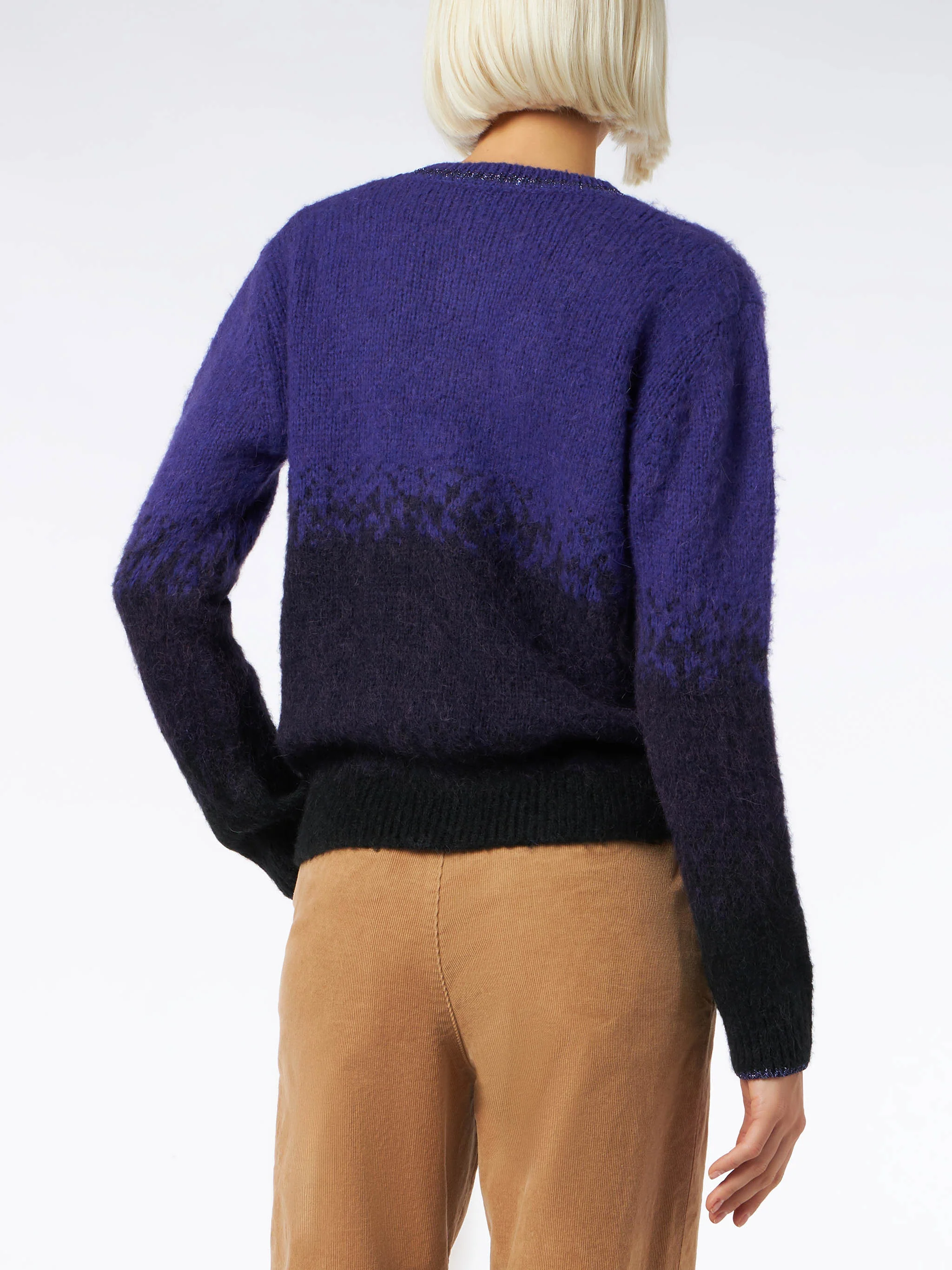 Crewneck soft sweater with Queen of the Night embroidery - Image 3