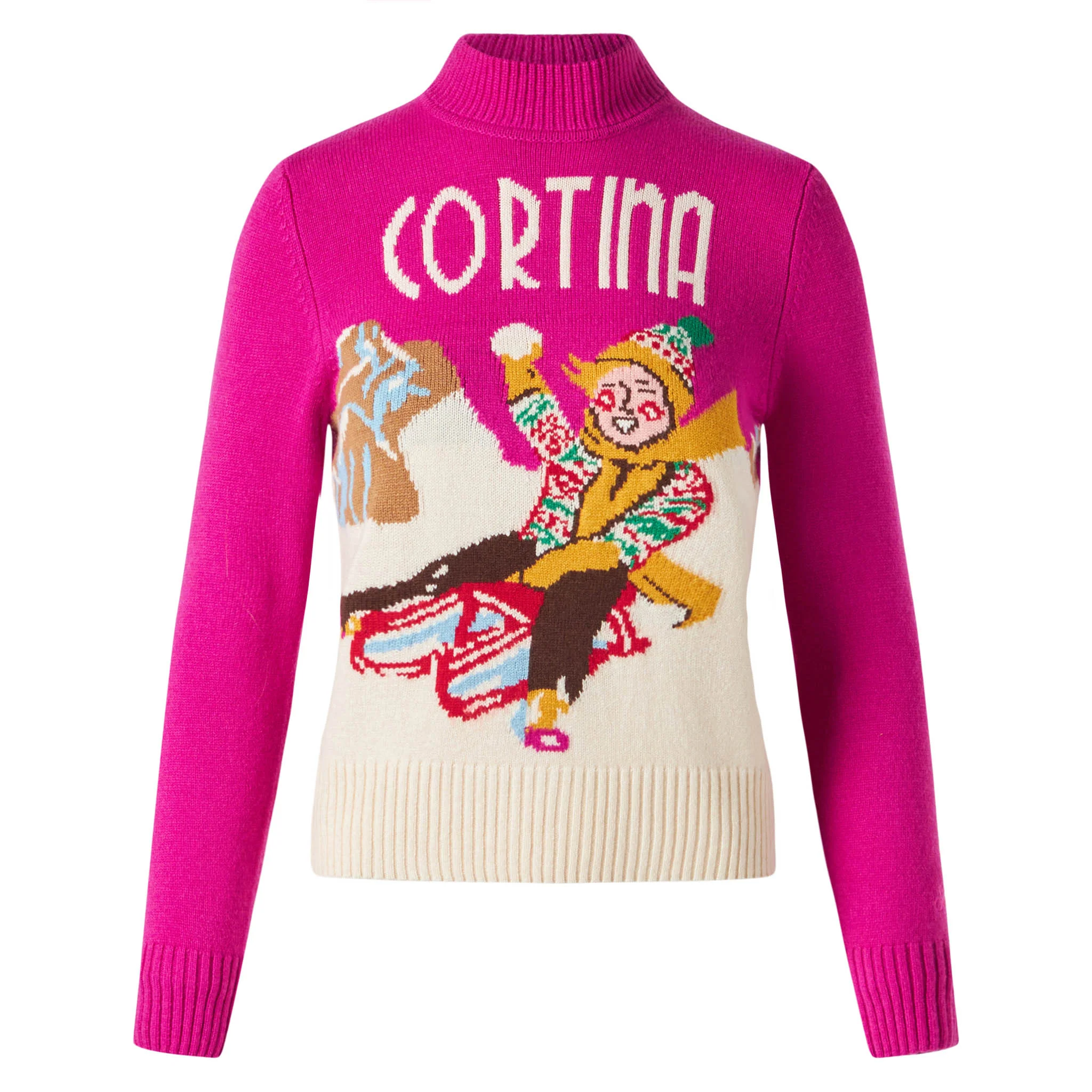 Fuchsia Peak sweater with Cortina print - Image 3