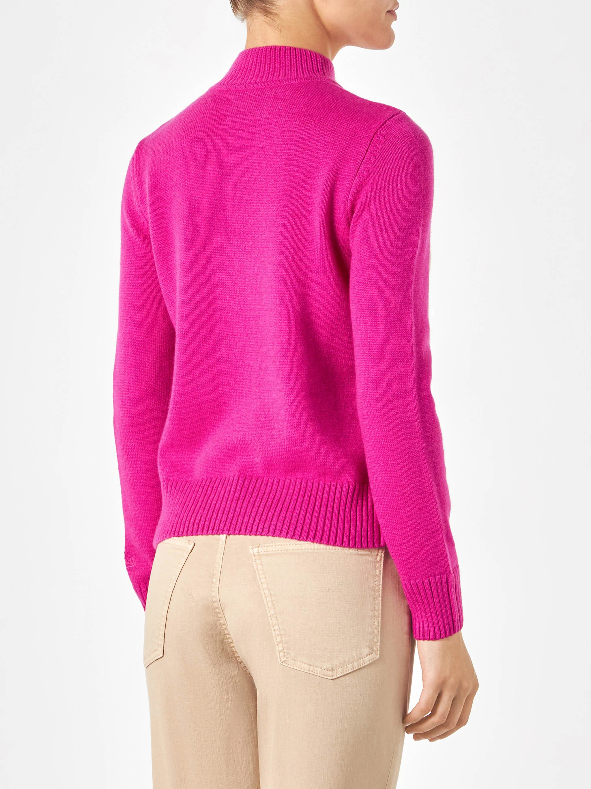 Fuchsia Peak sweater with Cortina print - Image 4