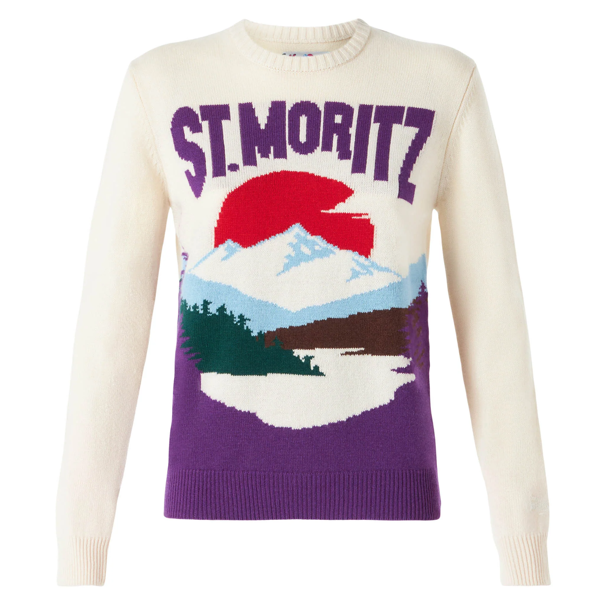 New Queen pink sweater with St. Moritz postcard print - Image 4