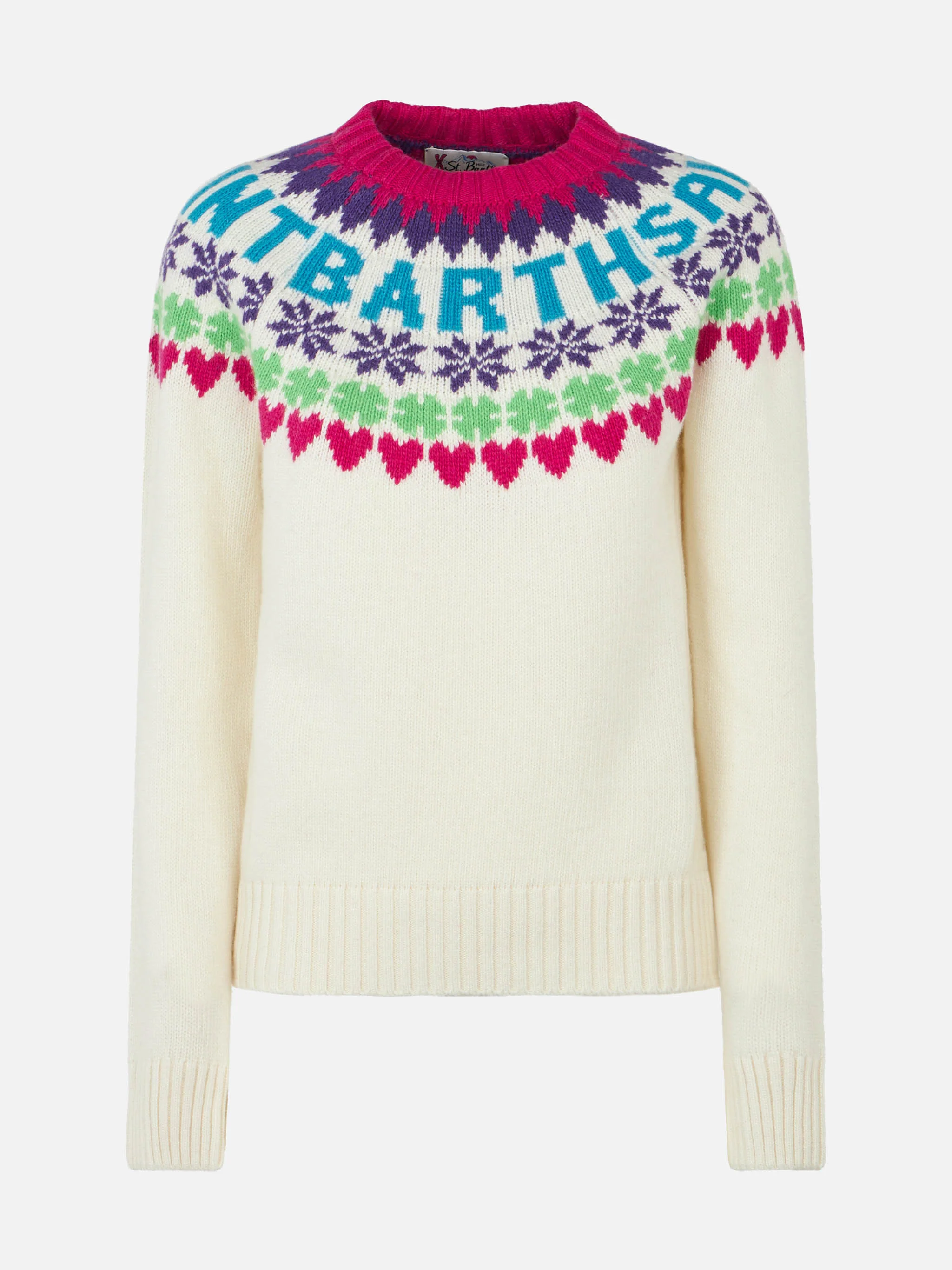 New Queen Nordic white Fair Isle jacquard sweater - Image 4