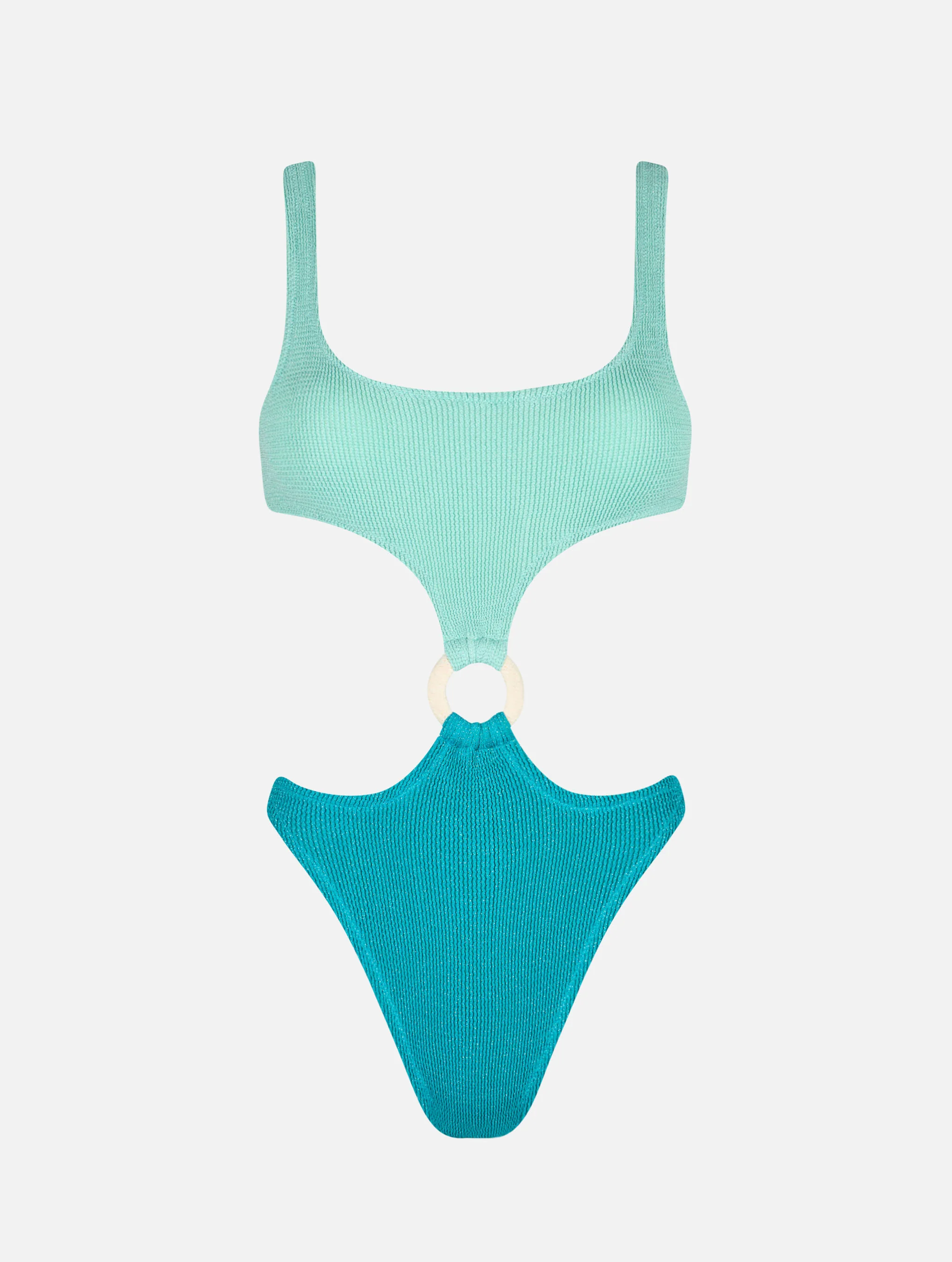 Laurel crinkle lurex cut-out one-piece swimsuit - Image 4