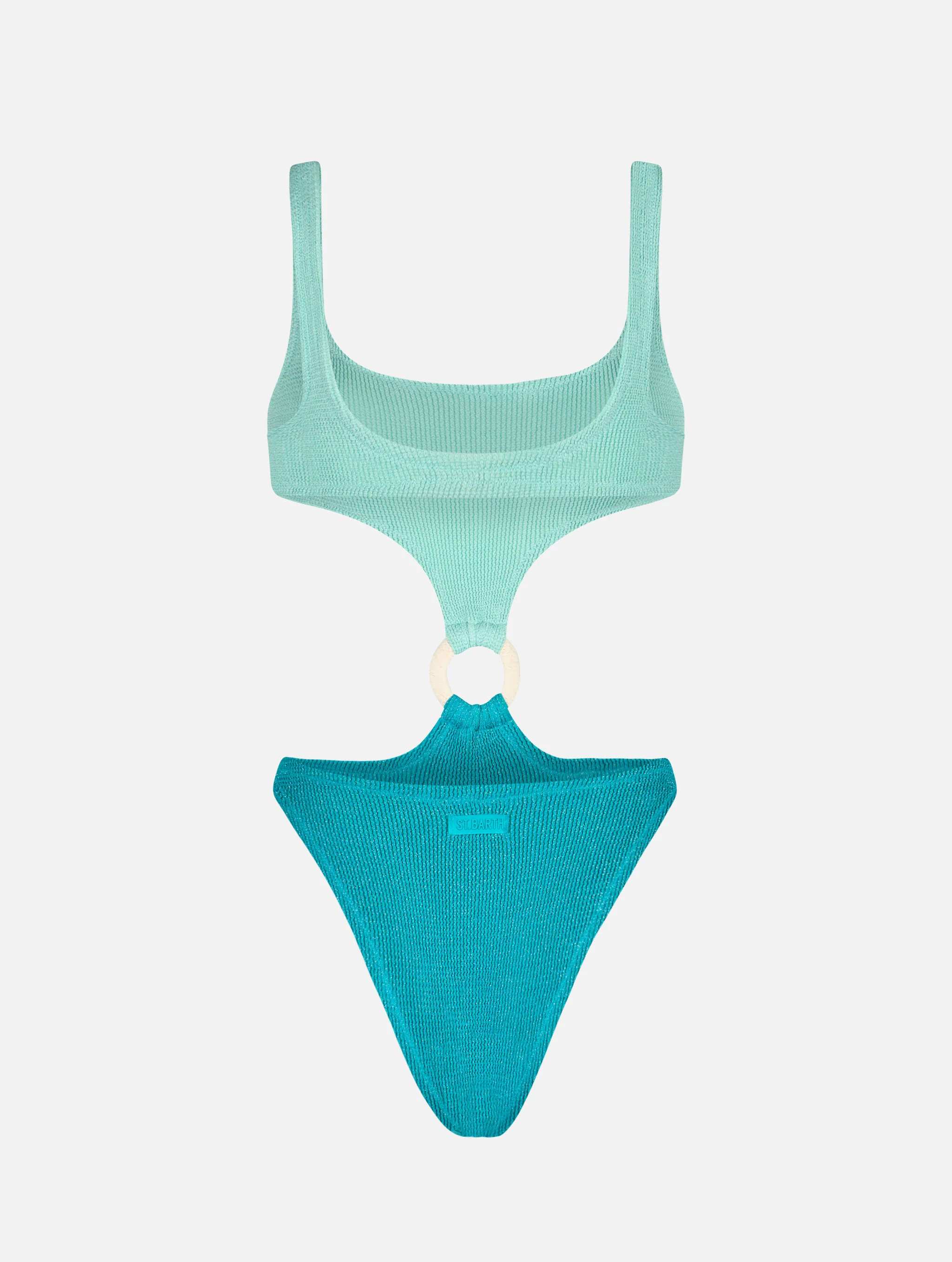 Laurel crinkle lurex cut-out one-piece swimsuit - Image 5