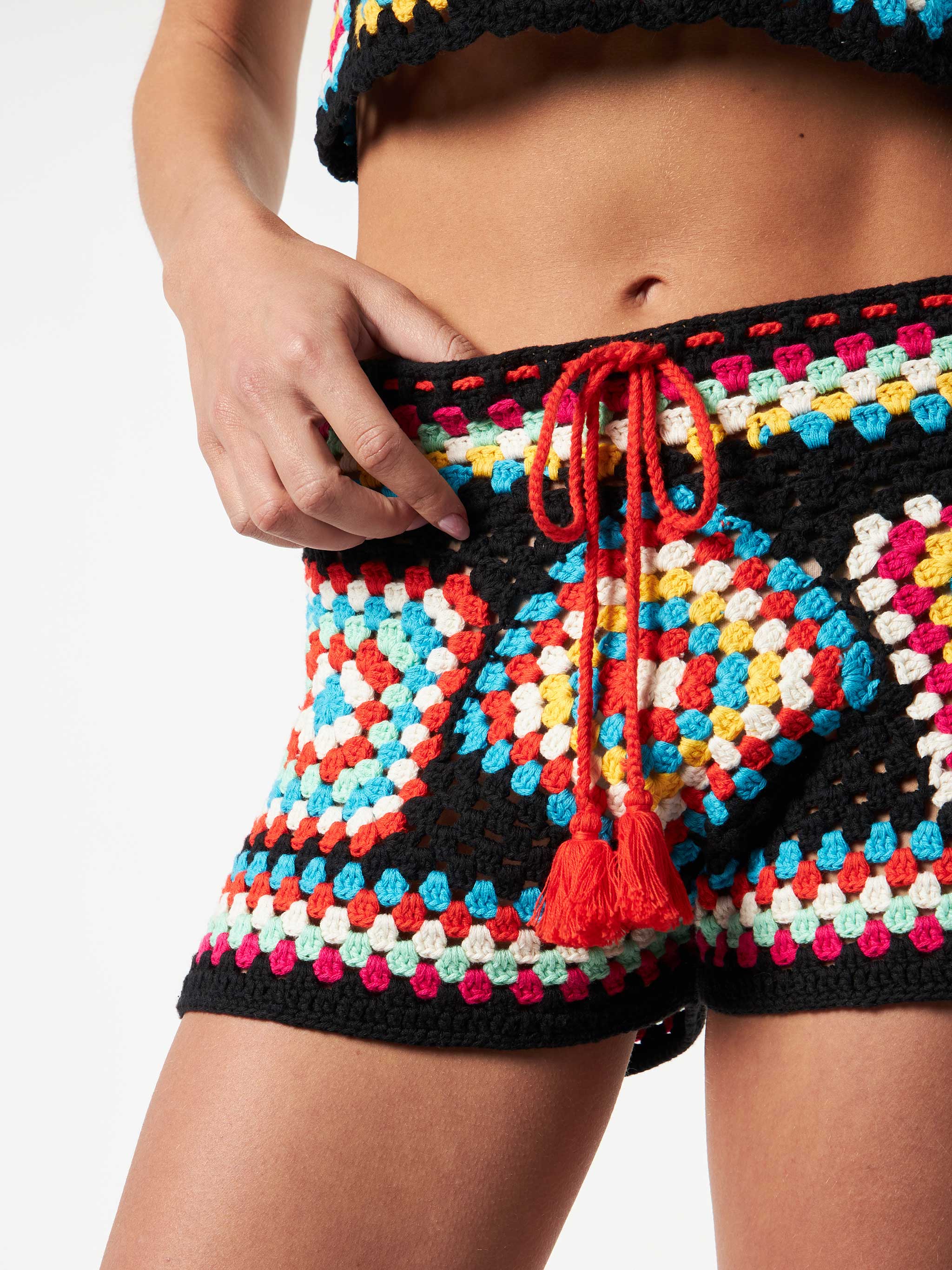 Kalima multicolor crochet shorts - Image 3