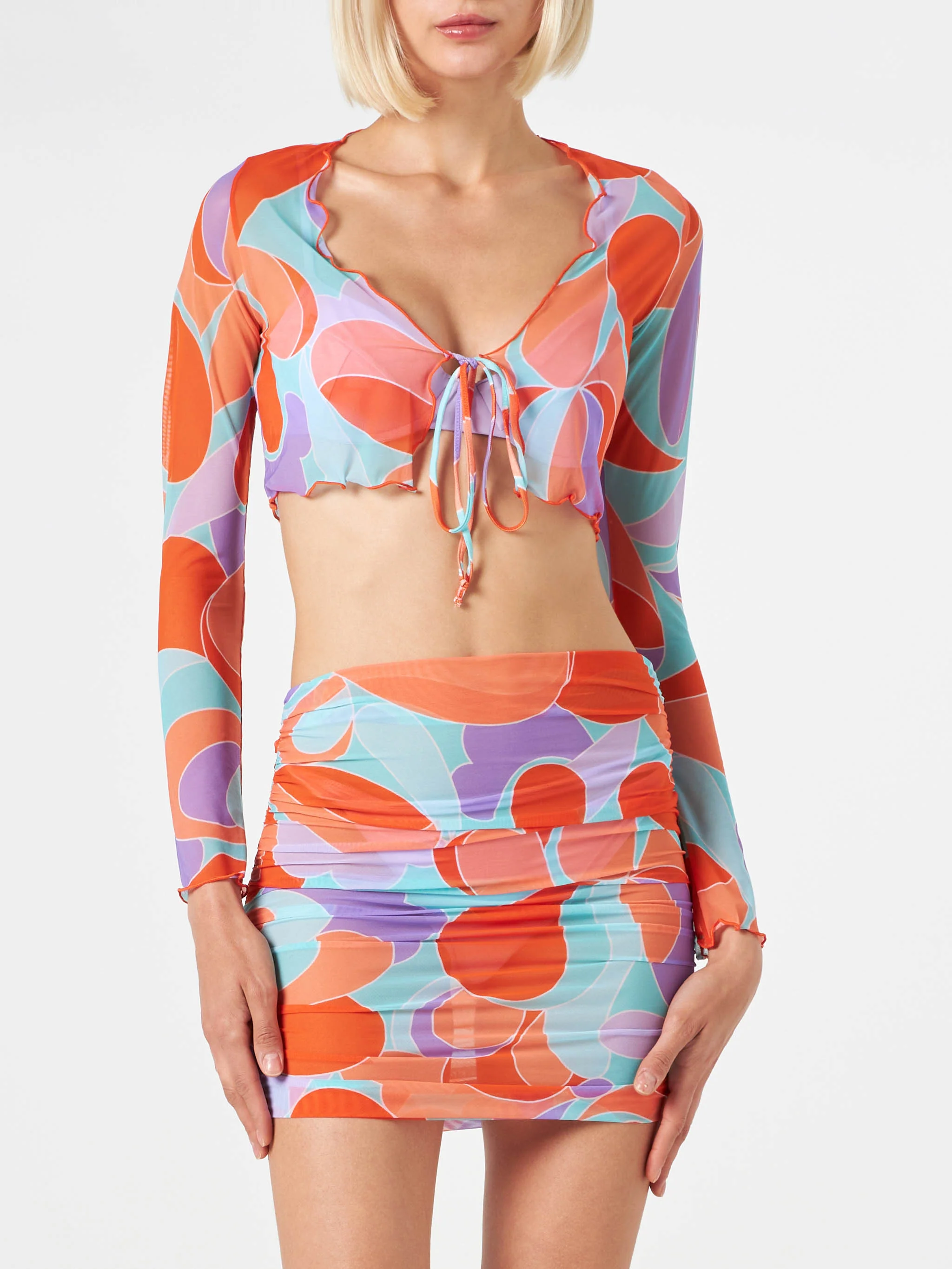Wave tulle Elinor crop cardigan - Image 2